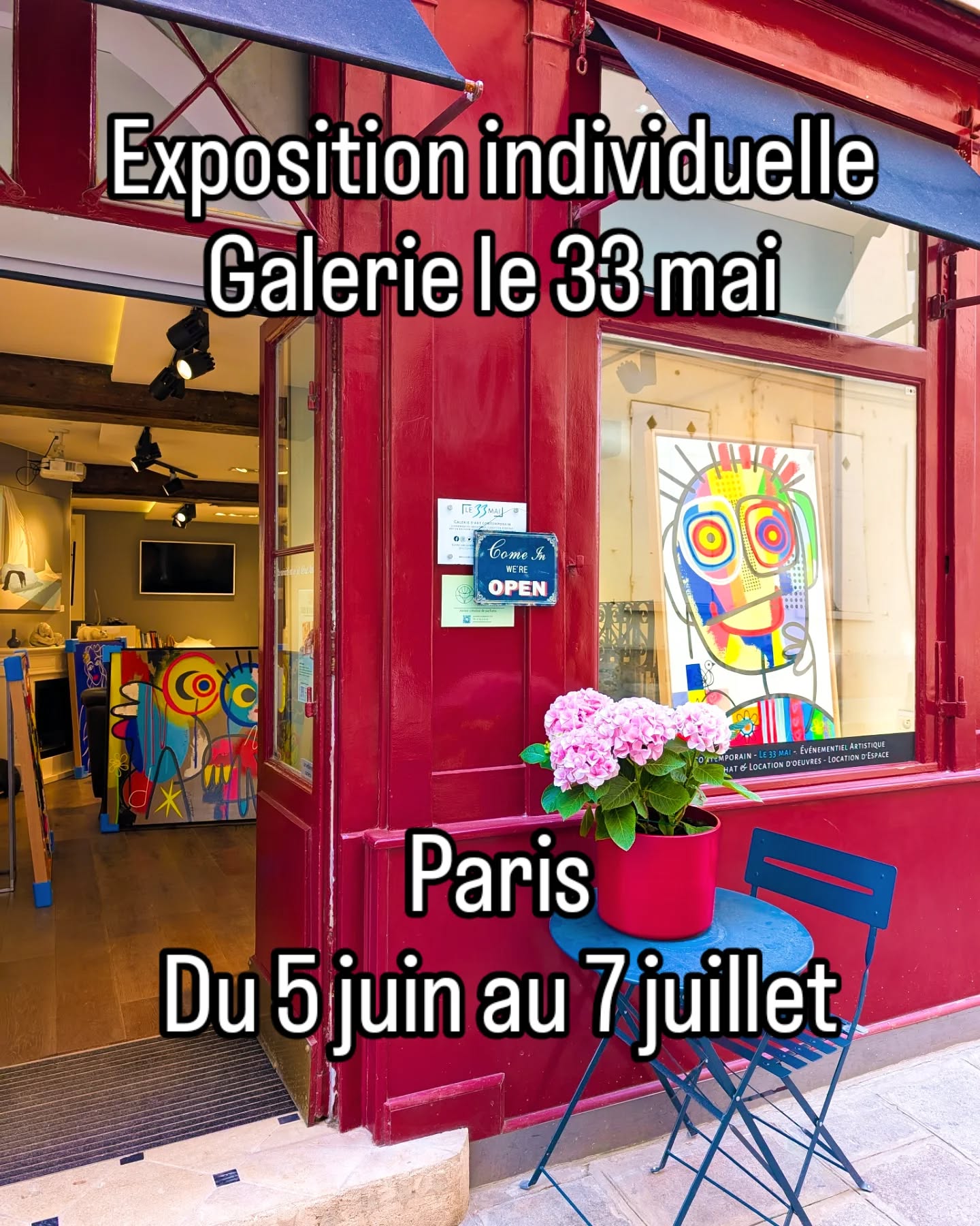 C'est demain que débutera mon exposition individuelle d'un mois dans cette nouvelle galerie @le33mai, chaleureuse et inspirante 🤩💫
Merci Agnès pour cette belle proposition 🙏
📆 Mes toiles sont visibles du 5 juin au 7 juillet
📍Galerie le 33 mai :
21 rue le Regrattier
75004 Paris
🥂 Vernissage le 12 juin à 19h
suivi d'un second événement le 14 juin qui mêlera l'art et la gastronomie 😍 N'hésitez pas à suivre ce compte pour en savoir plus :
👉 @atelierephelink
🕒 Horaires d'ouverture :
Lundi de 13h à 19h
Les mardis, jeudis, vendredis et samedis de 11h30 à 19h30
Au plaisir de vous retrouver au vernissage, à très bientôt 😀