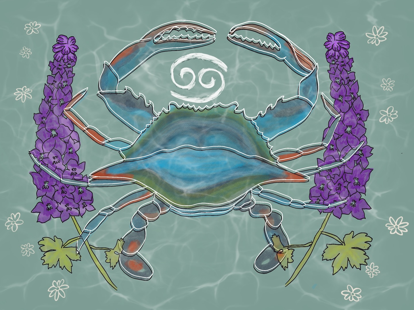 Celebrating the Solstice & bringing in Cancer Season 🦀🌞
The remedy is water 💦
While things heat up both physically in the N. Hemisphere and metaphorically in the world… cancer season reminds us to nurture what’s in front of us. Not to be ignorant of the outside world, but urges us to take pleasures in the little things and appreciate the goodness that surrounds us.
On June 20, the Summer Solstice marks the longest day of the year in the Northern Hemisphere. This is a turning point, a solar high note and a gateway into something more reflective, emotional, and deep. While nature is blooming outwardly, our inner world is calling us home.