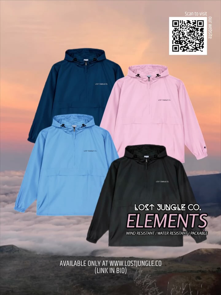 ⛈️Back Again — Our ELEMENTS Packable Jacket is here for all your adventures. 🌬️
Wind-resistant, water-resistant, and easy to pack — available in Black, Navy Blue, Pink Candy, and Light Blue.
Plus, get FREE shipping on $35+ with code GETLOST. Ships in 7–10 business days.
Stay ready for whatever the day brings. 🤙🏽
Only at www.lostjungle.co (Link in Bio)
#LostJungleCo #ElementalLiving #GetLost #ForGood #PackableJacket