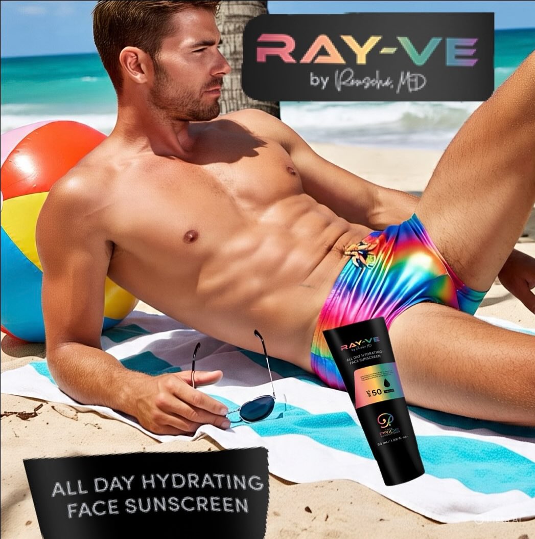 Coming Soon! We are excited for our new Reef friendly sunscreen. SPF 50, PA ++++, Korean skin care. Doesn’t leave white residue, doesn’t smell like sunscreen, and doesn’t hurt eyes if you sweat. Check out other products in our lineup for some great skincare steaks! Www.ReuscheMD.Com. Remember 10% of purchases onto charity! #Gay #Summer #SkinCare #Pride #DoctorCreated