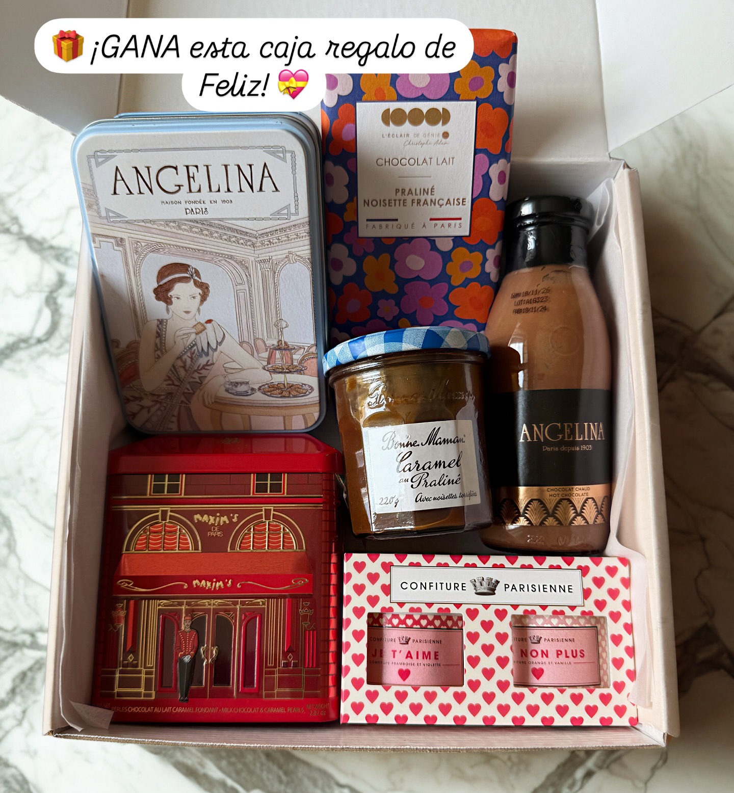 🎁 ¡GANA esta caja regalo de Feliz! 💝
Una selección deliciosa de productos parisinos que enamoran 😍
¿La quieres? Es muy fácil:
1️⃣ Sigue a @feliz_cajas_de_regalo
2️⃣ Menciona a 2 amig@s que también amen los pequeños placeres de la vida
3️⃣ Asegúrate de que ellos también nos sigan ✨
💬 Puedes comentar tantas veces como quieras (con diferentes amigos) = más oportunidades de ganar
Anunciaremos al ganador/a el 9.6!!!. ¡Suerte! 🍀
#Sorteo #ConcursoInstagram #SorteoEspaña #SorteoMadrid #ParticipaYSuerte #SorteoFeliz #GanaConFeliz #CajasRegalo #RegalosConEstilo #PequeñosPlaceres #ProductosFranceses #ParísEnMadrid #DetallesConEncanto #LujoCotidiano #InstaSorteo #giveaway
