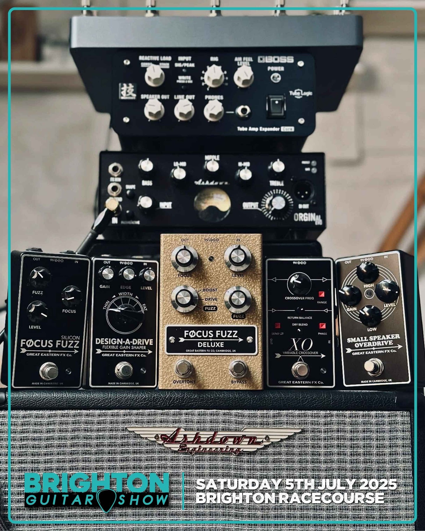 Exhibitor Feature - Great Eastern Fx Co. 🎛️
Handmade in the East of England, @greateasternfx pedals are entirely designed and built in the UK, using components selected for performance rather than price.
David designs pedals that are practical, expressive, and built to inspire, delivering instant musical gratification with zero fuss, just great tone and intuitive controls.
Be sure to check them out as part of the FX Expo for yourself!
🎟️🤘Check out the rest of our fantastic exhibitor lineup and grab your tickets via the link in our bio ☝️
#greateasternfxco #brightonguitarshow #fxexpo #guitarshow #brighton #sussex #eastsussex #guitars #amps #effects #pedals #accessories #bgs25