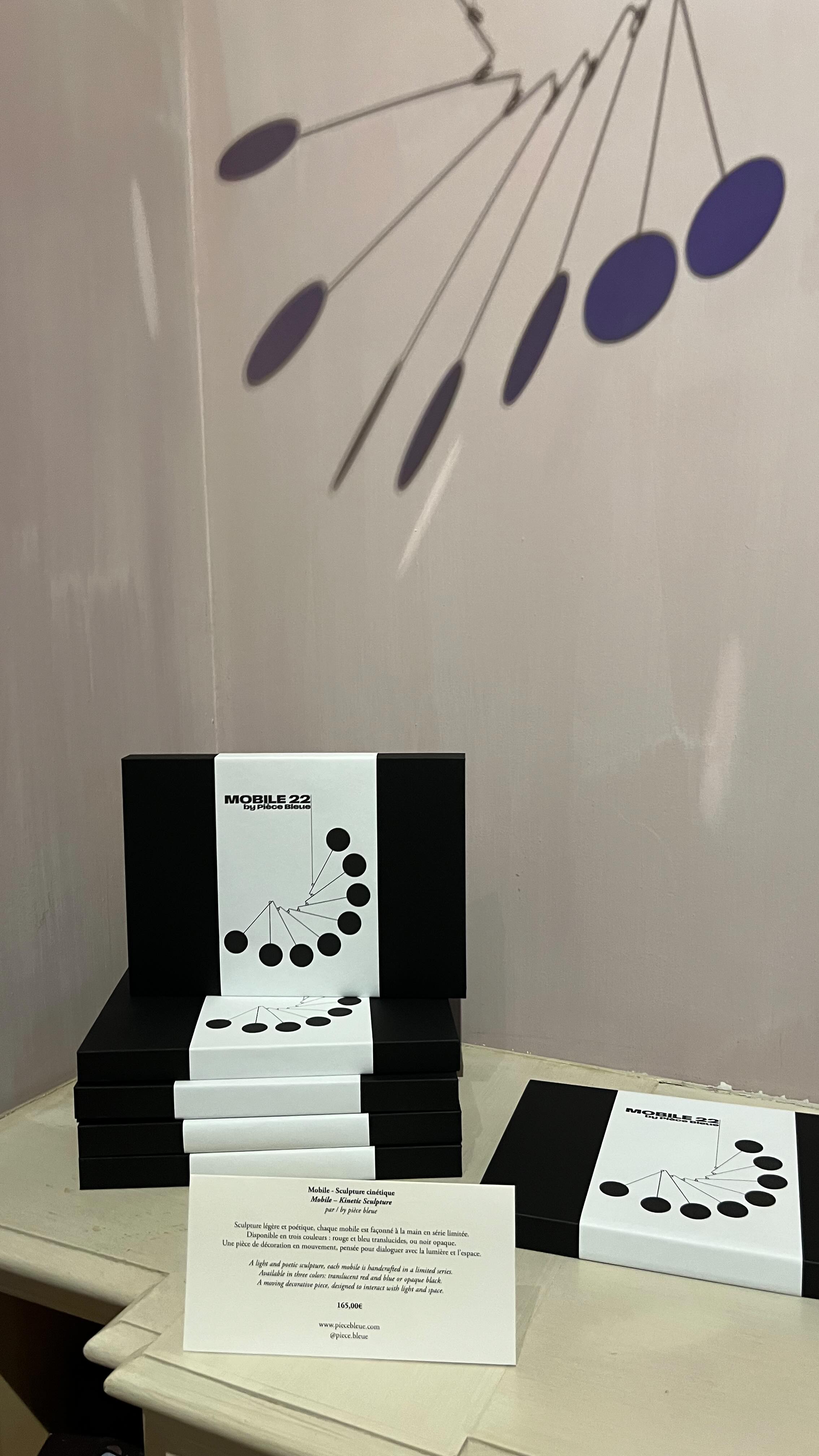 Avignon!
I’m happy to announce that the mobiles are now available at the boutique of @la_mirande !!
If you are in south of France this summer you can watch it swing behind the reception of the hotel and get your own mobile. Otherwise they are still available at piecebleue.com (link in bio).
#kineticmobile #mobile #piecebleue #madeingermany #boutiquehotel #berlindesigner