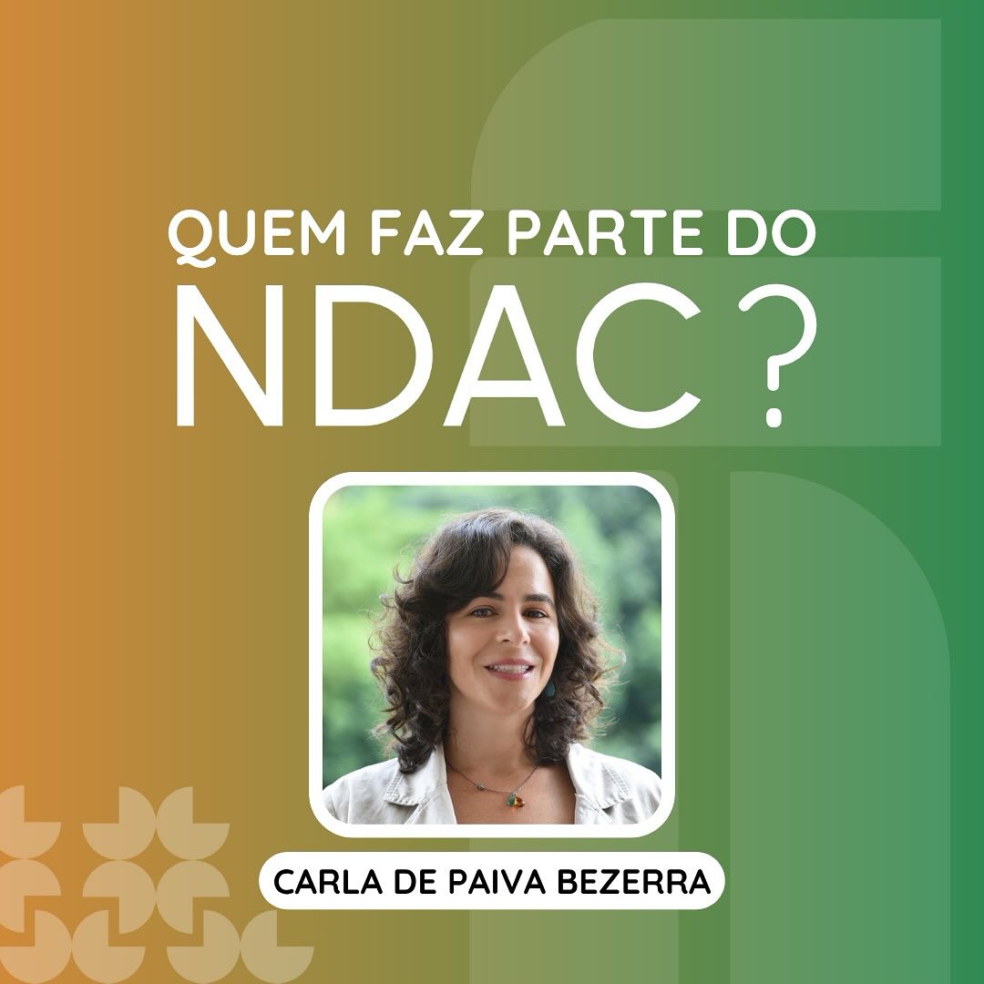 ✨Conheça os pesquisadores e pesquisadoras do NDAC✨
Dando sequência à apresentação dos integrantes do Núcleo de Democracia e Ação Coletiva (NDAC), hoje destacamos Carla Bezerra de Paiva. Mestre e doutora em ciência política, Carla atualmente é Diretora de Participação Digital e Comunicação em Rede da Secretaria Nacional de Participação Social, que integra a Secretaria-Geral da Presidência da República.
Acompanhe nossos posts e visite nosso site para para saber mais sobre os pesquisadores e pesquisadoras do NDAC.