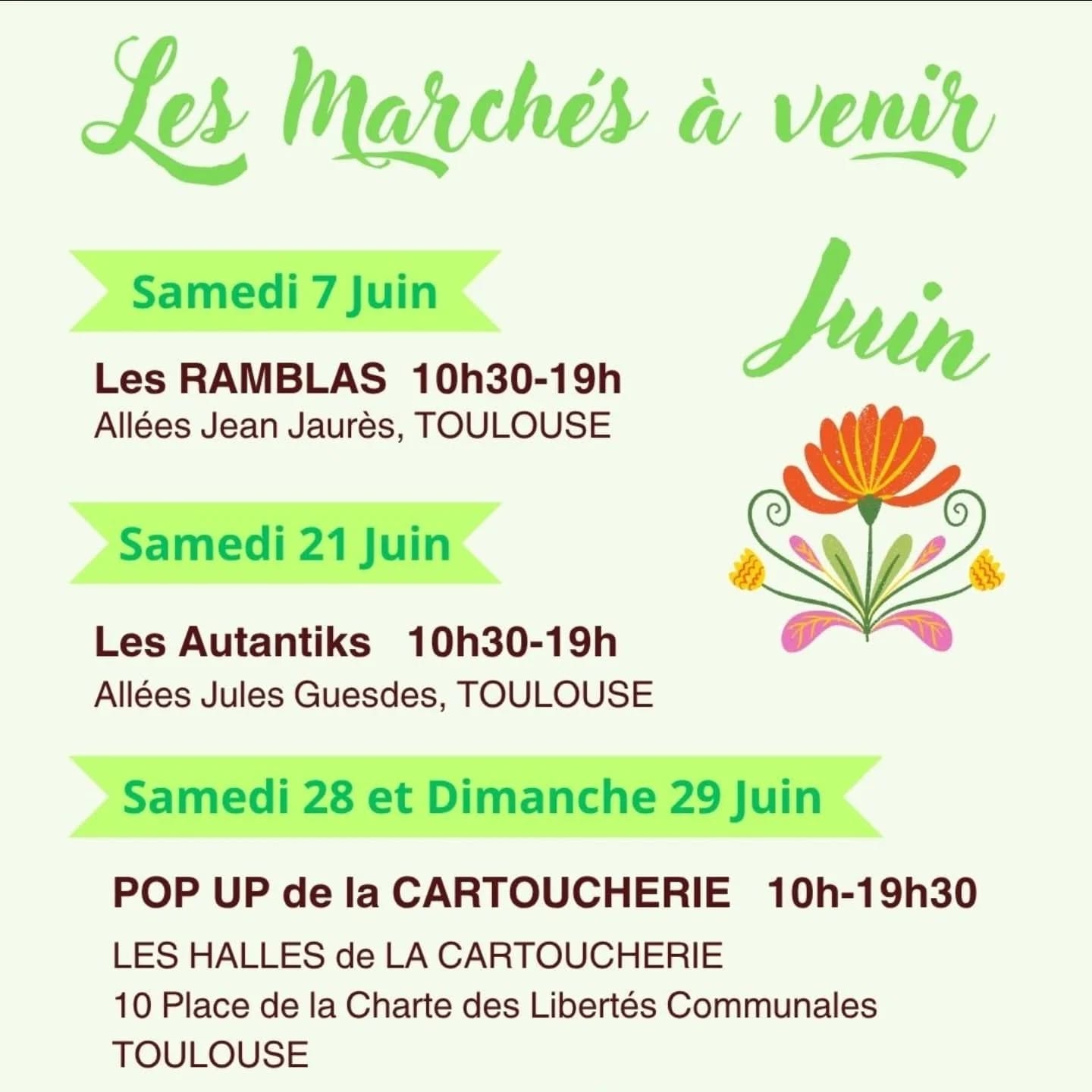 ✨ À ne pas manquer !!
3 dates à retenir pour ce mois de juin, 3 occasions de retrouver les illustrations EmYLo en LIVE 🤪
- samedi 7 juin, sur les Ramblas, allées Jean Jaurès
- samedi 21 juin, allée Jules Guesde
- samedi et dimanche 28, 29 juin, aux Halles de la Cartoucherie
Tout ça c'est à TOULOUSE, et pour les non Toulousains, il y a toujours possibilité de commander en ligne sur www.emylo.fr.
(Livraison offerte pour certains produits et toute commande de plus de 60€)
❤️ N'oubliez pas de m'écrire en MP si vous souhaitez un produit en particulier (je ne prends pas tout sur les stands de marché)
À très bientôt !
@toulousefr @actutoulouse
#marchécreateurs
#createurtoulouse
#toulousefr
#toulousecity #toulousemonamour #toulousemaville #affichestoulouse #illustratrice
#plandeville #mapart #artduplan #cartography #cartographie #cartepostale #mugs #juin #souveniroftoulouse #plandequartier #quartiertoulouse #affichesvilles #affichespersonnalisées