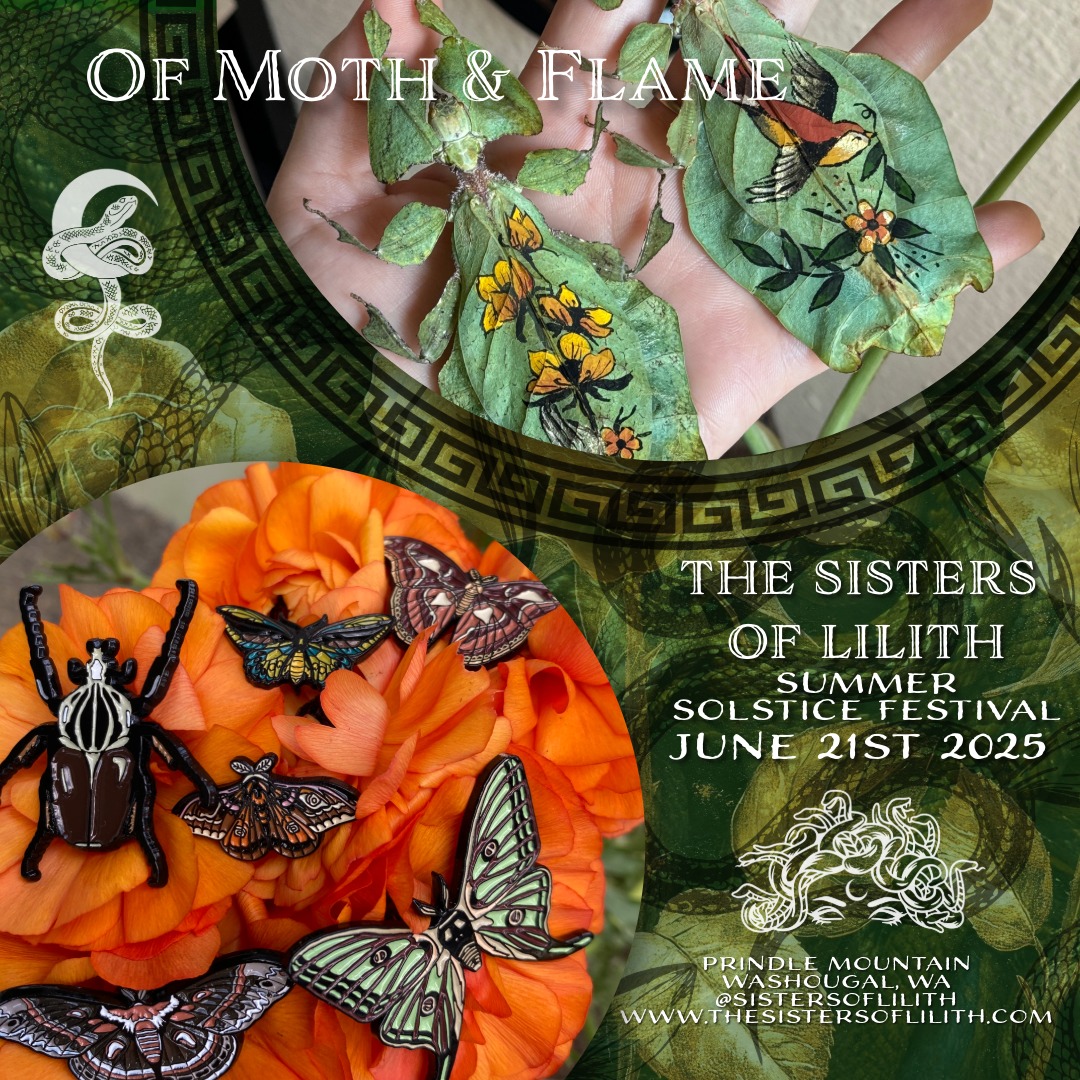 **Vendor Spotlight**
**Of Moth and Flame**
Based in Portland, I’m an artist passionate about nature, especially insects and birds. I raise my own insects for artistic use after their natural life cycle ends. As a painter, I enjoy creating on unique surfaces like beetles and leaf bugs. Many of my artworks have been transformed into enamel pins featuring these fascinating creatures. 🦋
#ArtisticExpression #NatureInspired #CreativeProcess #InsectArt #EcoFriendlyArt #SustainableCreativity #UniqueArtworks #ArtistCommunity
