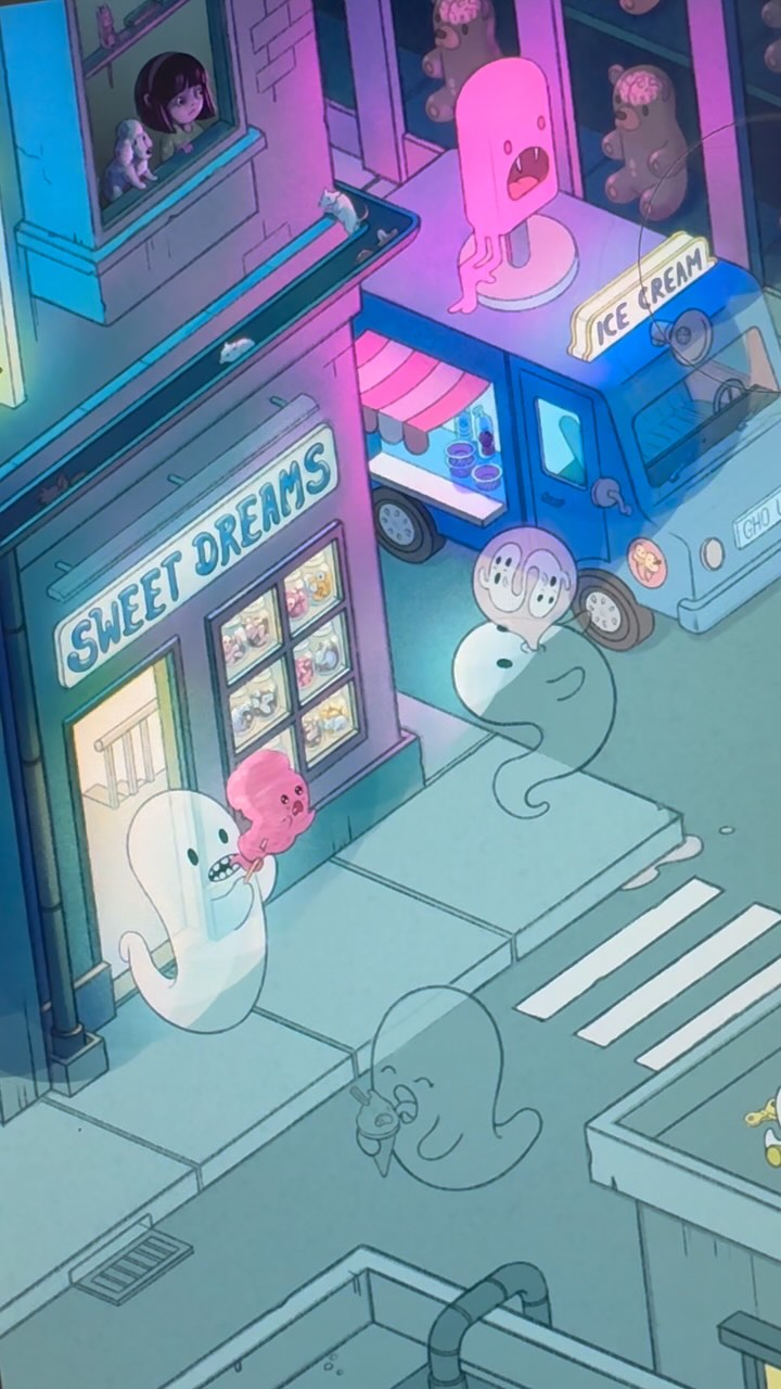 The magic of layers! This is the photoshop version and I’ve put all the effect layers into one folder that I’m revealing here. I love how versatile and magical photoshop and procreate layers are. I could never achieve this using traditional materials because for starters, I’m a real pig pen in the studio and tend to smudge, tear and overwork things! That’s not to say that digital artwork is easy. Just forgiving! #digitalartistoninstagram #photoshopartist #photoshopfun #igartist #britishartists #icecreamart