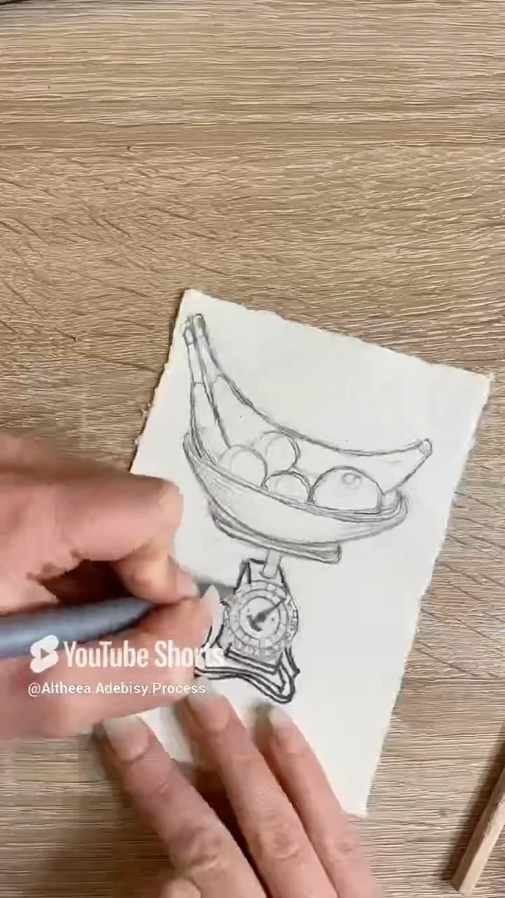 Fruit on Scales, Pencil Sketch
Part 1: A quick pencil sketch of some fruit on old-fashioned scales. Everyday practice, just focusing on shapes and getting the details right.
🍎 🍊 🍌
About a year ago, I started a drawing series sketching everyday objects as a daily practice. I first shared them on YouTube, and now I’m posting my favourites here too. Hopefully they inspire or help you with your own drawing journey!
#handdrawn #draweveryday #fruitdrawing