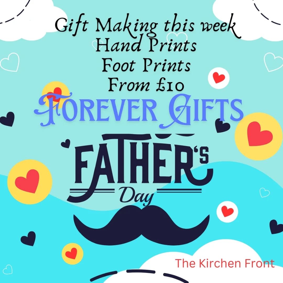 Good grief.... Father's day this weekend!
Dad's are worth their weight in gold and any gift should represent something made with love and as unique and a proper one off, just as he is.
If you are looking for a special gift, we have a wide range of ceramics to print your child's foot/hand on, let them do their own art work or ask us to help!
Prices start at £10 for a mug for print and written message. Plates, bowls, tiles, coasters, hanging hearts...... 😁 Additional art work by us is £5 per item.
The only limit is your own imagination.
Last print day is Friday 6th June, for collections on Saturday 7th June. See you in the week. Call us on 01288 350107, or pop in. The kettle will be on!