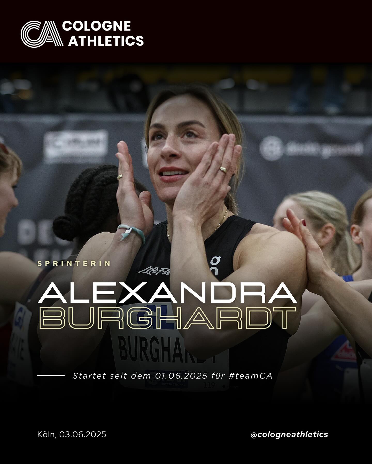 ‼️Breaking News‼️
We are proud to present our newest #teamca member:
🥇4x100m EM 2022
🥈Bobsleigh Winter Olympics 2022
🥉4x100m Olympics 2024
🥉4x100m WM 2022
8 times German Champion 🏆
Personal bests:
100m 11.01
200m 23.01
60m 7.13
We are curious how fast it will be!
#sprint #sprinting #100meters #200m #faster #higher #further #together