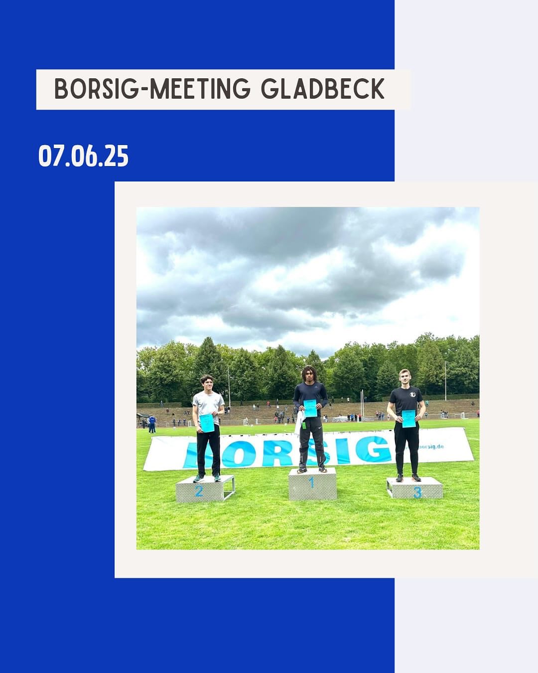 In Gladbeck fand am vergangenen Samstag das beliebte Borsig-Meeting statt. Mit dabei unsere @otb_osnabrueck Athleten @madeinjmc und @nils_0105
Nach dem erfolgreichen Zehnkampf wollte Jason mal schauen, was so über 400m Hürden in ihm steckt. Beeindruckenderweise eine neue PB und die Männer B-Norm, sowie die Norm für die U23 DM. Richtig stark, Jason.
Auch Nils konnte sich über einen gelungenen Einstieg über die 400m flach freuen. Auf seiner Leistung kann er wunderbar aufbauen.
Herzlichen Glückwunsch euch beiden!
#borsigmeeting #gladbeck #400m #hürdenüberwinden #oder #flach #weiterso #pb #norm
@noz_de @sport_lich_unterwegs @otb_osnabrueck @stadtosnabrueck @stadtsportbund_osnabruck @activesportshoposnabrueck @katharina.poetter dabehrens @nlv_online @dlv_online @benmoellers @pumarunning