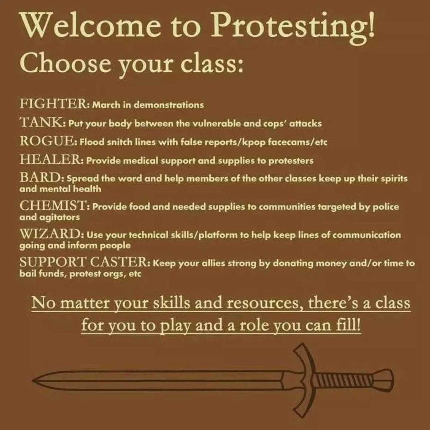 Be safe out there guys #protest #dungeonsanddragons #dnd