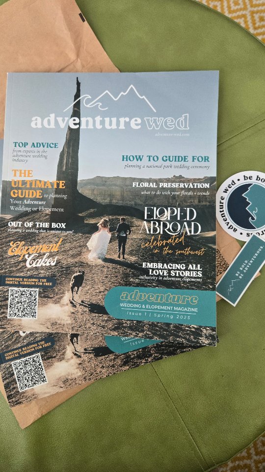 look what was in my mailbox today... the first issue of @adventurewedmag
and the first article is by yours truly @themysticwilde featuring photos by @wildemoonimagery @skielynn @nurse_massari
Ready to read the entire article... drop a 🤎 in the comments, and I will DM you the link!
#inclusive #weddingtiktok #elopementwedding #zionweddingphotographer #weddingvows #lgbtqwedding #adventurewedding #weddingadvice #inclusiveweddings #weddingofficiant
