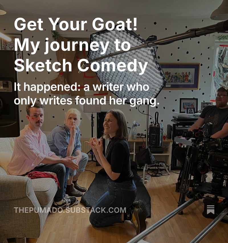 This week on my Substack, I talk about starting @getyourgoatcomedy with @katethehammer and @cmduds āØš