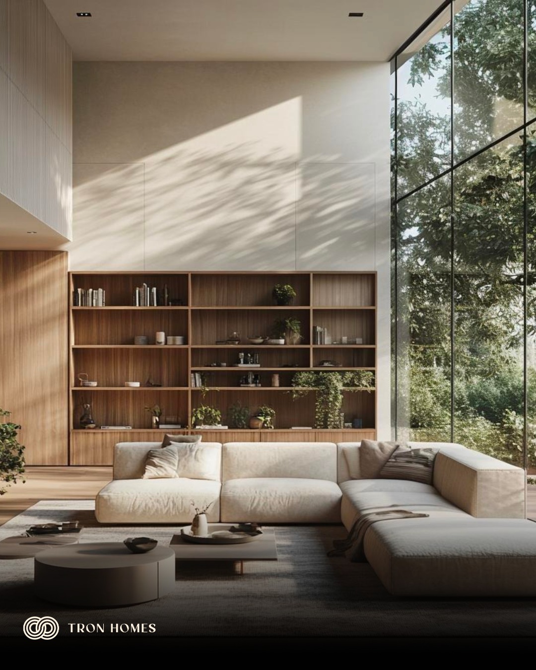 Who said #luxury can’t be lived in?
This is our take on a modern living space, soft, grounded, and made to be enjoyed.
Full-height glass to bring in the trees. Warm wood shelving for the things you love. A sofa that invites you to stretch out and stay.
Minimal doesn’t have to mean cold. Luxury doesn’t have to feel untouchable.
Sometimes, the most elevated spaces are also the most comfortable.
#TronHomes #CozyLuxury #ModernLiving #DesignThatFeelsGood #TronConcepts #WarmMinimalism #modernarchitecture #modernarchitecturedesign