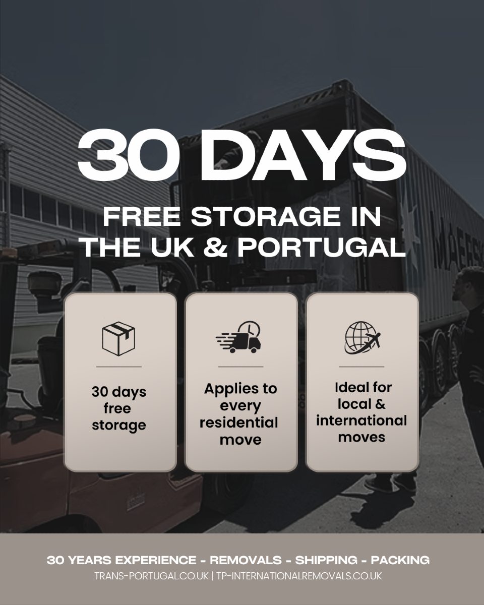 Moving made easy! 📦🏠 With every residential move, enjoy one month of free storage to keep your belongings safe while you settle in. For those needing a bit longer, we offer flexible, competitive rates to fit your needs.
Buying a home in Portugal? 🇵🇹 Ask us about our 30-day free storage —perfect for a smooth transition! Whether it’s a local or international move, our storage solutions are here to give you peace of mind every step of the way.
Reach out to our team via phone or email with your specific requirements, and we'll be happy to assist!
🇬🇧 LONDON OFFICE
22-24 Homecroft Rd, London, N22 5EL, United Kingdom 0208 807 6677
🇵🇹 PORTUGAL OFFICE Inter Luis
Estrada Nacional 10
Centro Empresario Sado Internacional Armazem D21, 2910-835 Setúbal
00 351 265 708 240
info@tp-internationalremovals.co.uk
#relocationservices #movingcompany #shipwithus #movers #packingpros #transportation #movingday #shippingworldwide #relocationexperts #shipments #tpinternationalremovals #transportugal #shippingandhandling #movingtotheuk #packingandshipping #movingtoportugal #movewithus #easyshipping #movingsolutions #shippingmadeeasy #securepacking #movingtospain #storagesolutions #removalstoportugal #relocationready #movinghome #newoffice #fineart #vehicletransportation