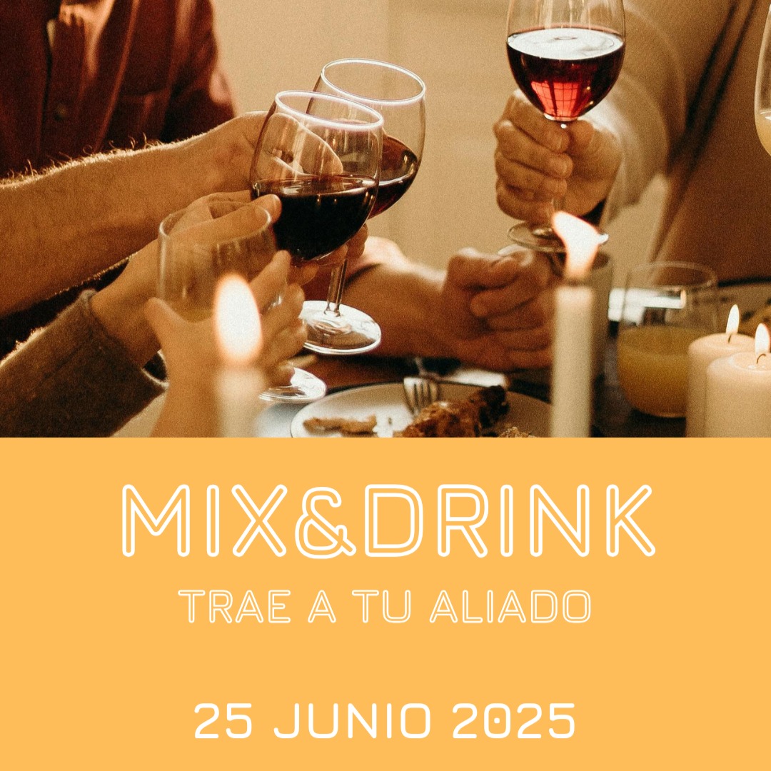 🎉 Se abren inscripciones 🎉
El próximo Mix & Drink ya está en marcha.
📅 Miércoles 25 de junio
Esta vez, no vienes solo: puedes traer a tu aliado.
Ese amigo o amiga que te anima, te empuja, te da alas (y que no hace falta que esté soltero!)
Y como siempre: grupos reducidos, cero postureo, buen ambiente.
🌀 Precio por tramos → cuanto antes te apuntes, mejor.
👉 Apúntate! LINK en nuestra BIO.
