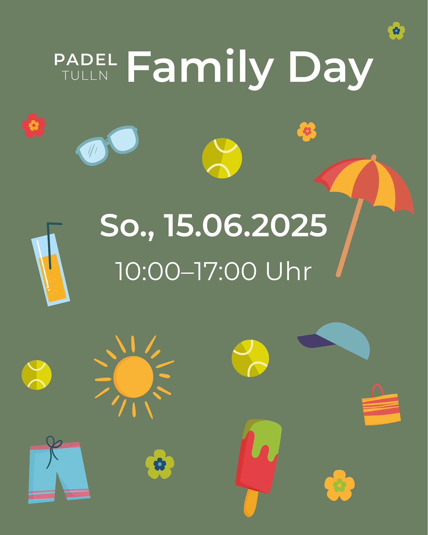 🎈 Der Padel Tulln Family Day 🎈
💫 Hüpfburg
💫 Kinderschminken
💫 Padeleinführung für Groß & Klein
💫 Foodtruck by @roberts.foodtruck
Sei dabei am So., den 15.06.2025
🕞 10:00-17:00 Uhr
📍Padel Tulln beim Aubad
Wir freuen uns auf euch und eure Familie! 👧🏻👶🏼🥳
#tulln #tullnmitkind #padel #familyday #sportlandnoe #tullnistschöner #tullntour #padel4kids