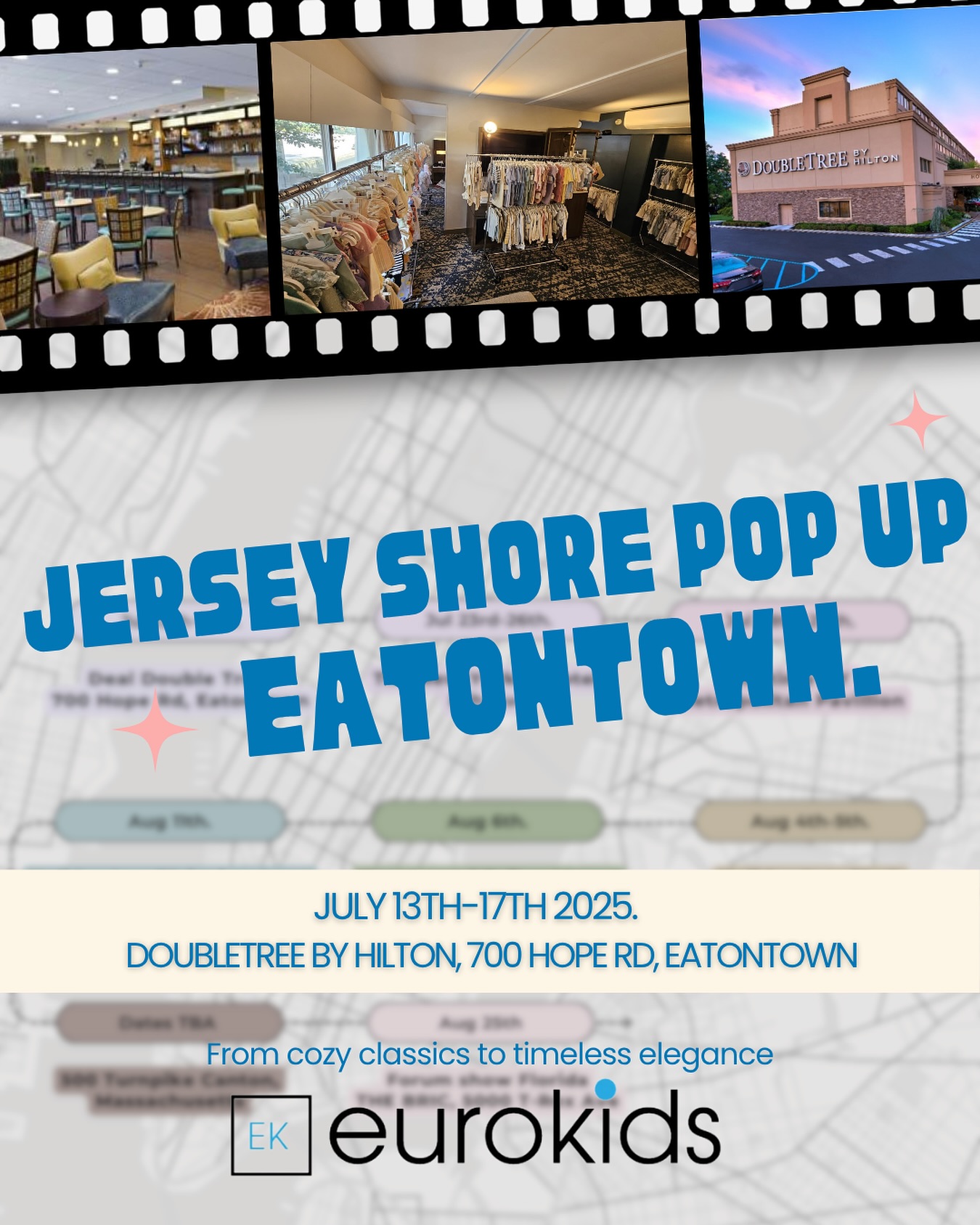 NJ Shore | 13–17 July 2025
✨ SS26 is pulling up to the Shore!
From sun to sneak peeks — we’re bringing the season’s freshest styles to Tinton Falls.
Step into a curated world of European children’s fashion with BabyGi, Ninnaoh, Martin Aranda, DrKid, Deolinda and more? 🤫
🗓 July 13–17
📍 DoubleTree by Hilton Hotel Tinton Falls
👀 Limited days. Endless inspiration.
✨ Your front-row seat to next season’s best collections. Book now!
📞 646-373-6834 | ✉️ tgoyer@eurokids.com
#EuroKids #NJShore #SS26Showroom #BabyWear #LuxuryKidsFashion
#babygi #deolinda #martinaranda #drkid #ninnaoh