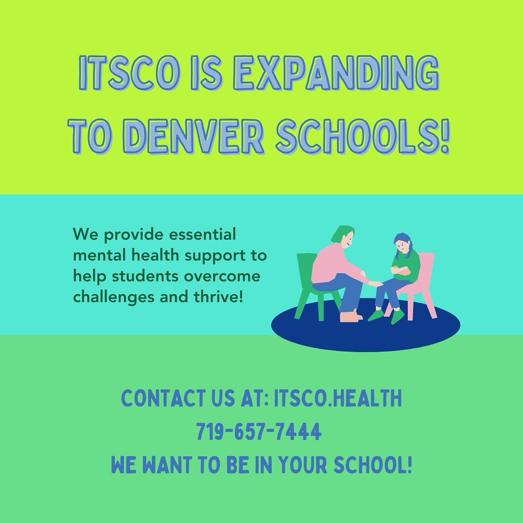 Therapy in Schools. Support That Lasts a Lifetime.
📍 Denver Parents — We’re Here for Your Kids!
At ITSCO (In The School Counselors), we send licensed therapists directly into schools to support your child’s mental health and emotional growth — during the school day, where it matters most.
✅ Approved by Denver Public Schools
✅ Serving K–12 students
✅ Focused on emotional resilience, coping skills, and real connection
✅ Covered by Medicaid and other insurance options
We’re already making an impact — and we want to reach more students in District 2 and 3. If your child’s school isn’t working with us yet, let them know you want ITSCO in your school.
Learn more: ITSCO.health
#DenverParents #MentalHealthMatters #TherapyInSchools #ITSCOCares #District2 #District3