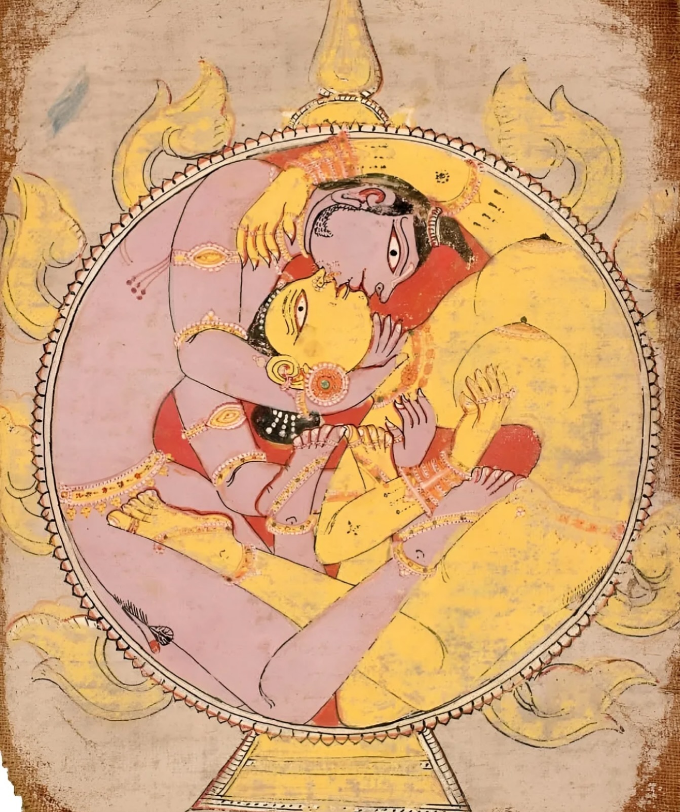 ✨ La unión de los opuestos ✨
En todas las culturas antiguas, la fusión de lo masculino y lo femenino ha sido vista como un símbolo sagrado de trascendencia.
En el Tantra, como en esta imagen, la unión sexual se representa como ritual alquímico: el Sol y la Luna, el Azufre y el Mercurio, Shiva y Shakti, se encuentran en un instante eterno llamado coniunctio, donde se disuelve la dualidad.
En la alquimia occidental, esta unión simboliza el equilibrio entre los opuestos que conduce al oro filosófico: la integración del alma.
En la filosofía taoísta, el Yin y el Yang giran eternamente abrazados el uno del otro. En la práctica del Qi Gong, por ejemplo, este giro continuo entre polaridades se lo experimenta a través del movimiento consciente y la respiración. Se cultiva el equilibrio entre el Qi del Cielo (Yang) y el Qi de la Tierra (Yin), armonizando los canales energéticos del cuerpo.
Estas energías opuestas en el cuerpo se excluyen aunque se atraigan. Requiere un trabajo consciente lograr unirlas, pero cuando se unen, este matrimonio es indisoluble y eterno.
#alquimia #uniondeopuestos #esoterismo #alquimistas #ocultismo #taoismo #tao #mercurio #azufre #yinyang #qigong