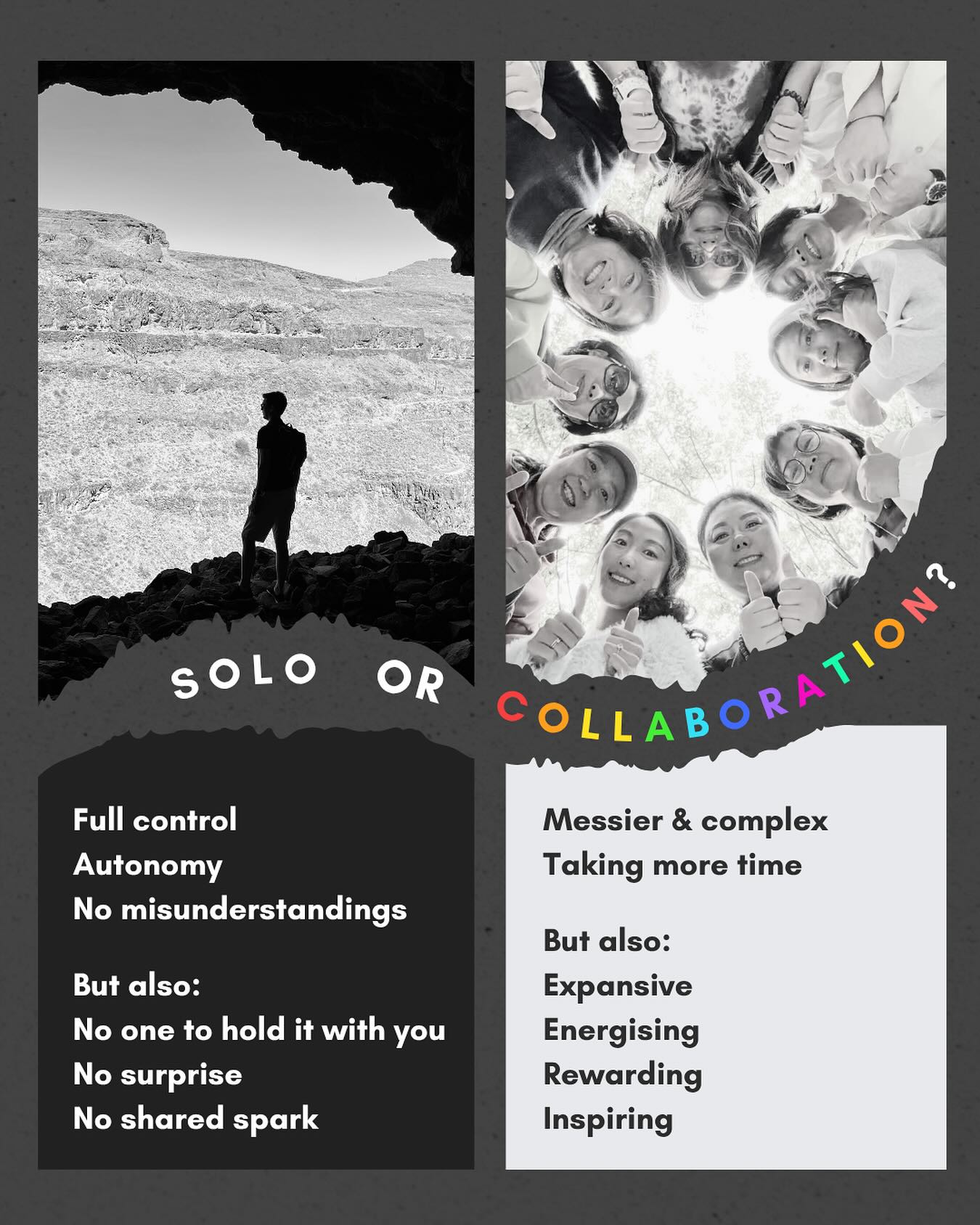 You can go alone. But not far…
You get to decide everything.
But you miss what you don’t know.
Collaboration challenges you.
But it also expands you.
Especially across cultures, it’s not always easy…
But it’s how we grow beyond ourselves.
And when we get it right…
1 + 1 becomes something far bigger than 2.
Join us for Session 4: Collaboration.
We will hold a space for those who want to dive deeper into co-creating across cultures, values, and visions.
🌟Follow the link in bio.
#theartofwhatif #collaboration #innerdevelopmentgoals #inclusivemindset #communication #interculturalcompetence #socialskills #personaldevelopment #wellbeing #creativity #Art #nature #Aesthetics #teamwork #empowerment #MeaningfulConnection #workshop #OnlineProgram #community #globalcollaboration
