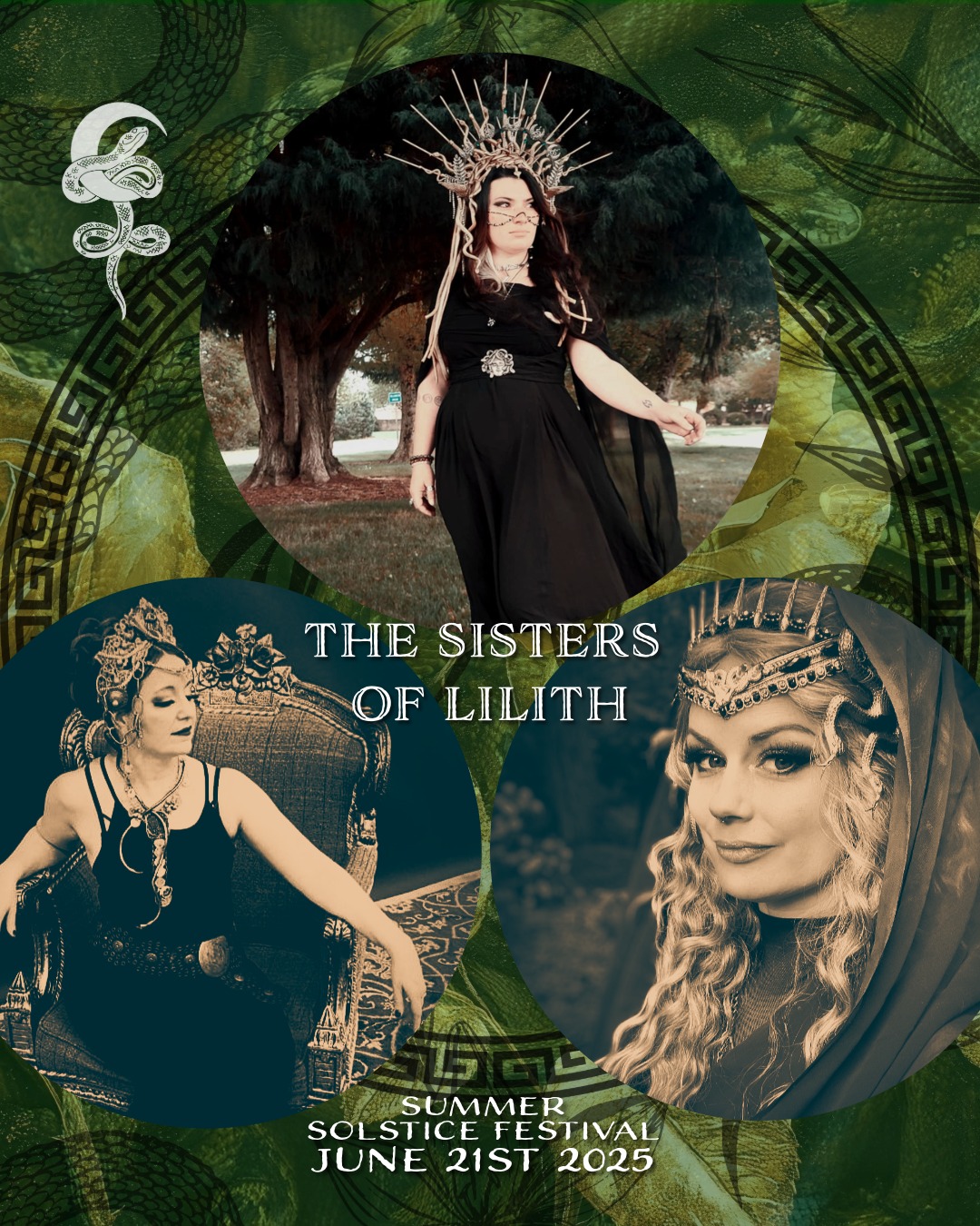 Join the Gorgon Sister trio for a transformative journey in our opening Ritual! High priestess Lilith will guide a sacred ceremony to awaken your spirit, alongside Sol'Aura Pearl and Amanda Starshine, creating an unforgettable experience filled with magic and empowerment. Don’t miss this inspiring ritual!
This event celebrates unity and support, with heartfelt thanks to Pearl and Amanda for their vital contributions and countless hours of planning. Their collaboration with Medusa has brought a unique vision to life. Without their commitment, this event would lack the spirit of togetherness and empowerment we cherish.
Experience our Acolytes ticketing! Securing a ticket grants you a unique snake mask, symbolizing your connection to this journey. Embrace the Snake Goddess's spirit and walk alongside us as a priestess in this enchanting celebration.
✨
#GorgonSisters #SacredCeremony #AwakenYourSpirit #MagicAndEmpowerment #InspiringRitual #UnityAndSupport #Togetherness #EmbraceTheGoddess #PriestessLife #Sisterhood