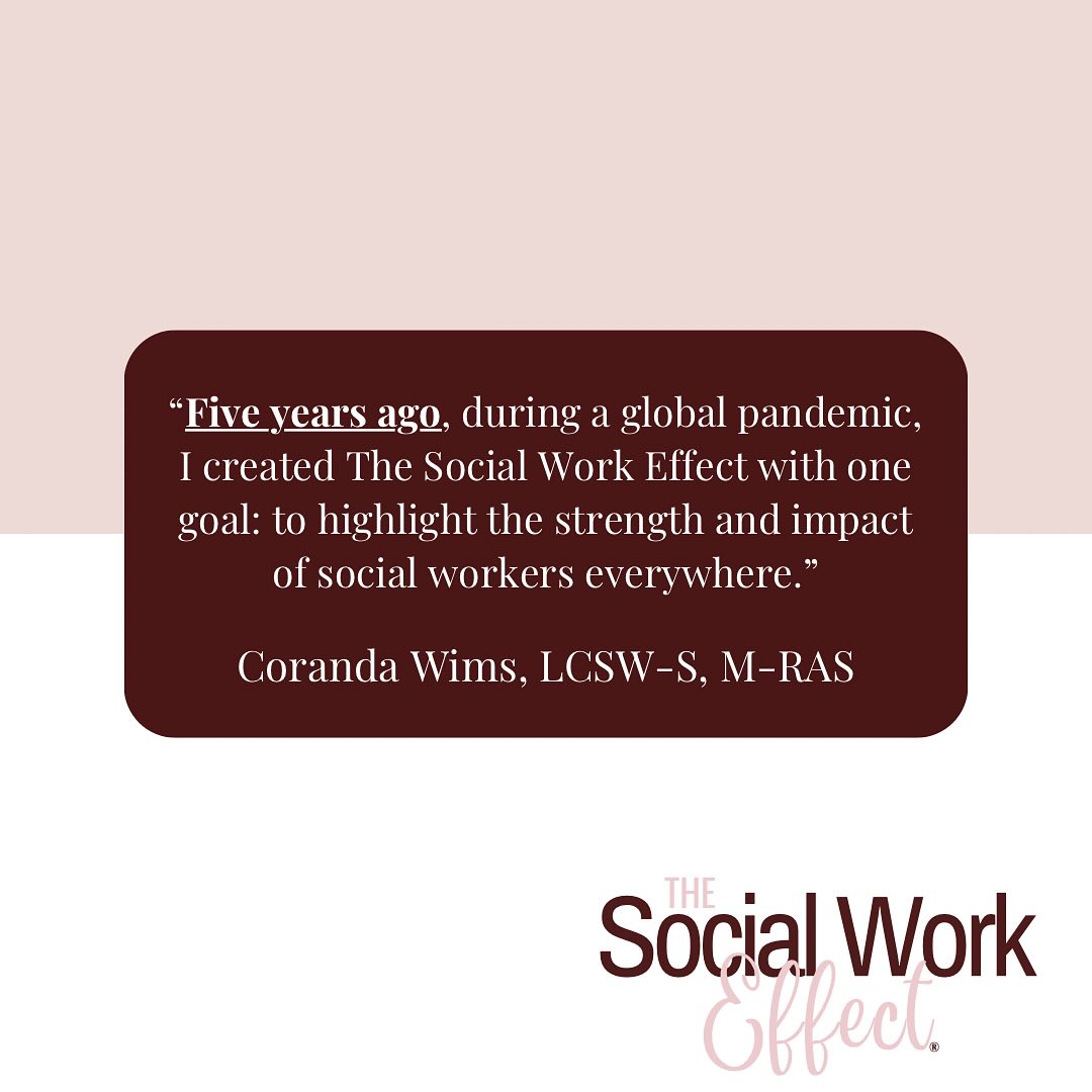 📣 5 YEARS STRONG!
What started during COVID has evolved into a space that honors the resilience, skill, and heart of ALL SOCIAL WORKERS.
🖤Shoutout to every social worker…
– located in schools, hospitals, clinics, nursing homes, social services, etc.
– who speaks up for those who can’t
– who makes sure people are seen and heard
– who fights for fairness in tough systems
The Effect is real. The change is lasting. And we’re just getting started.
#TheSocialWorkEffect #SocialWorkersMatter #5YearsStrong #TherapyIsPower #HealingInAction #SocialWorkIsEssential #LCSW #LMSW #SOCIALWORK #SocialWorker