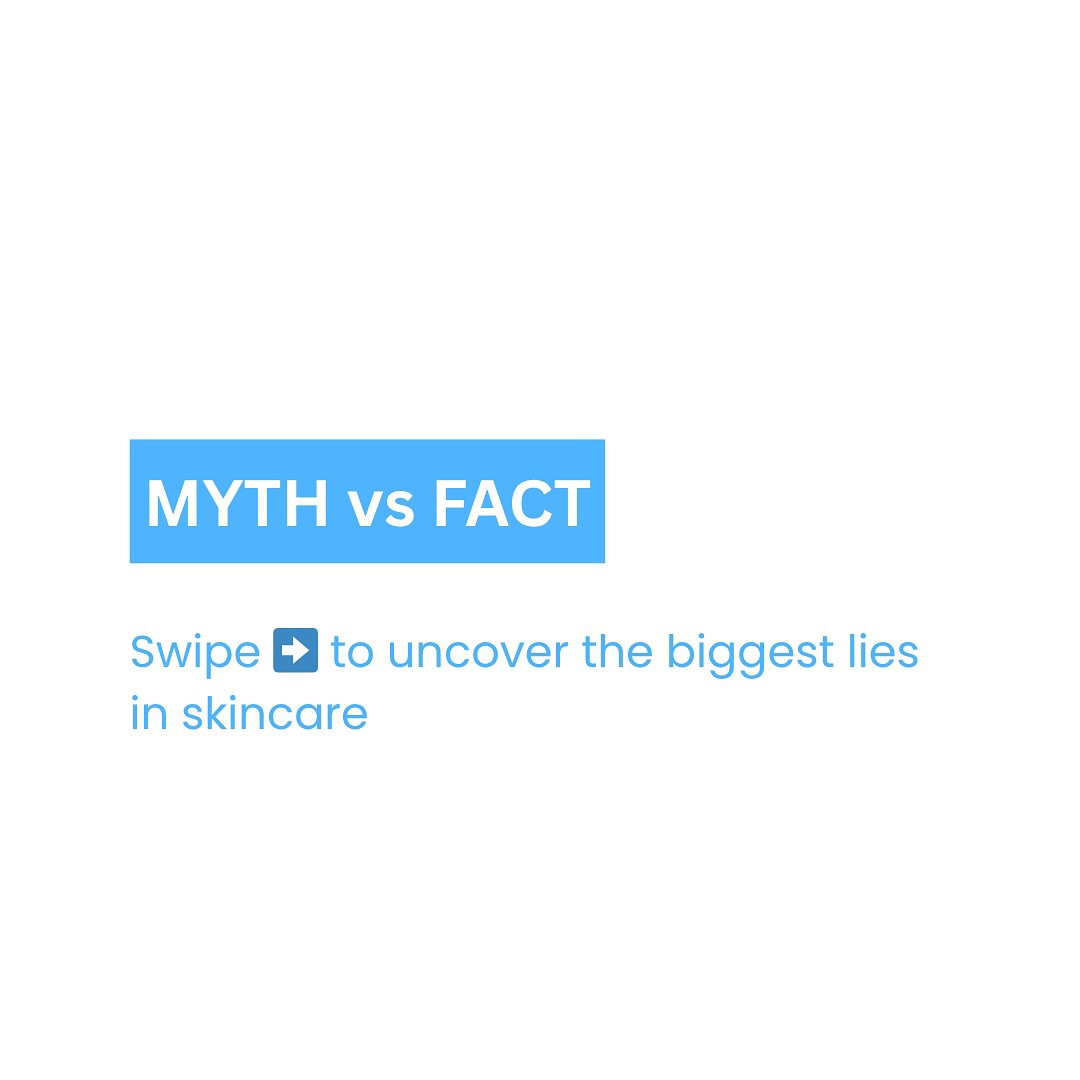 Not everything you hear about skincare is true.
Let’s clear things up — one myth at a time.