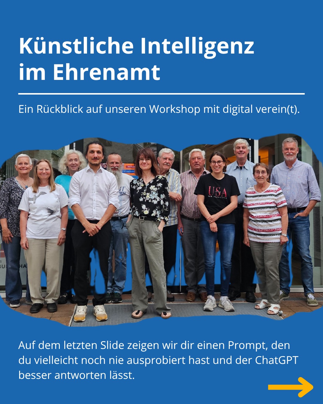 Diese Woche haben wir im Bunten Haus Miesbach einen spannenden Workshop mit digital verein(t) veranstaltet.
Gemeinsam mit Robin Tapkan von digital verein(t) sind wir in die Welt der Künstlichen Intelligenz im Ehrenamt eingetaucht.
Wir haben Chancen und Risiken diskutiert, verschiedene Anwendungen kennengelernt und ausprobiert, wie ChatGPT im Vereinsalltag unterstützen kann.
Ein großes Dankeschön an Robin Tapkan für die verständlichen Erklärungen und die vielen praxisnahen Beispiele.
👉 Welche Themen rund um Digitalisierung und Vereinsarbeit interessieren euch noch?
Lasst es uns wissen, damit wir weitere passende Workshops für euch anbieten können!
📌 Über digital verein(t):
Das Projekt „digital verein(t)“ wird von der lagfa bayern e.V. in Kooperation mit Deutschland sicher im Netz e.V. durchgeführt und durch das Bayerische Staatsministerium für Digitales gefördert.
@digitalvereint
@lagfabayern
@bayerisches_sozialministerium
@digitalbayern
@das.bunte.haus.miesbach