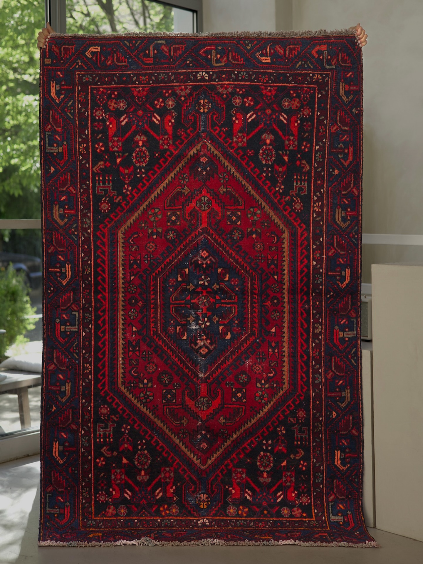 A red carpet from our vivid collection ♥️
Very fluffy and soft, suitable for dining rooms 😍
Red Retro Rug
Primary materials: Wool and Cotton
Latex: No
Pile height: 10 mm
Style: Vibtage
Primary color: Red
Secondary color: Black, Navy Blue, and Orange
Style: Retro
Origin: Iran
Weave Type: Hand-knotted
Rug Type: Indoor
Feature: Latex Free
Rug Size: 185 * 125 CM
Shape: Rectangle