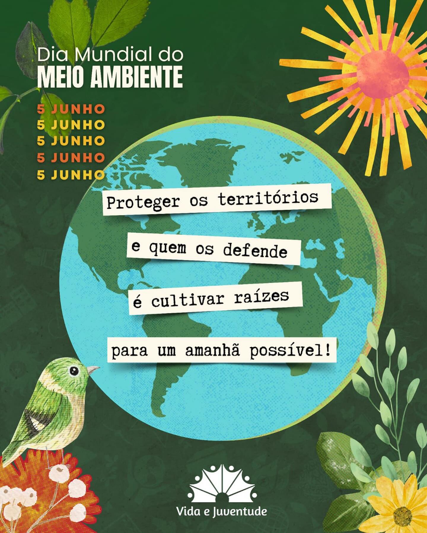 🌿 “Proteger e preservar a natureza é também proteger e preservar o futuro.” – Ailton Krenak
Neste 5 de junho, nosso apelo transcende a retórica comemorativa para exigir ações concretas, como o fortalecimento de políticas efetivas — a exemplo do Programa de Proteção aos Defensores(as) de Direitos Humanos, Comunicadores(as) e Ambientalistas (PPDDH). Também é essencial apoiar as organizações locais que acompanham essas comunidades e dar visibilidade às lutas territoriais que sustentam nossos biomas.
📌 No Dia Mundial do Meio Ambiente, te convidamos a ler o texto completo do psicólogo Edson Costa no site do Vida e Juventude.
➡️www.vidaejuventude.org.br 🔗 Link na bio!
#DiaMundialDoMeioAmbiente #JustiçaAmbiental #DireitosHumanos #SaberesAncestrais #PovosTradicionais #PPDDH #VidaEJuventude