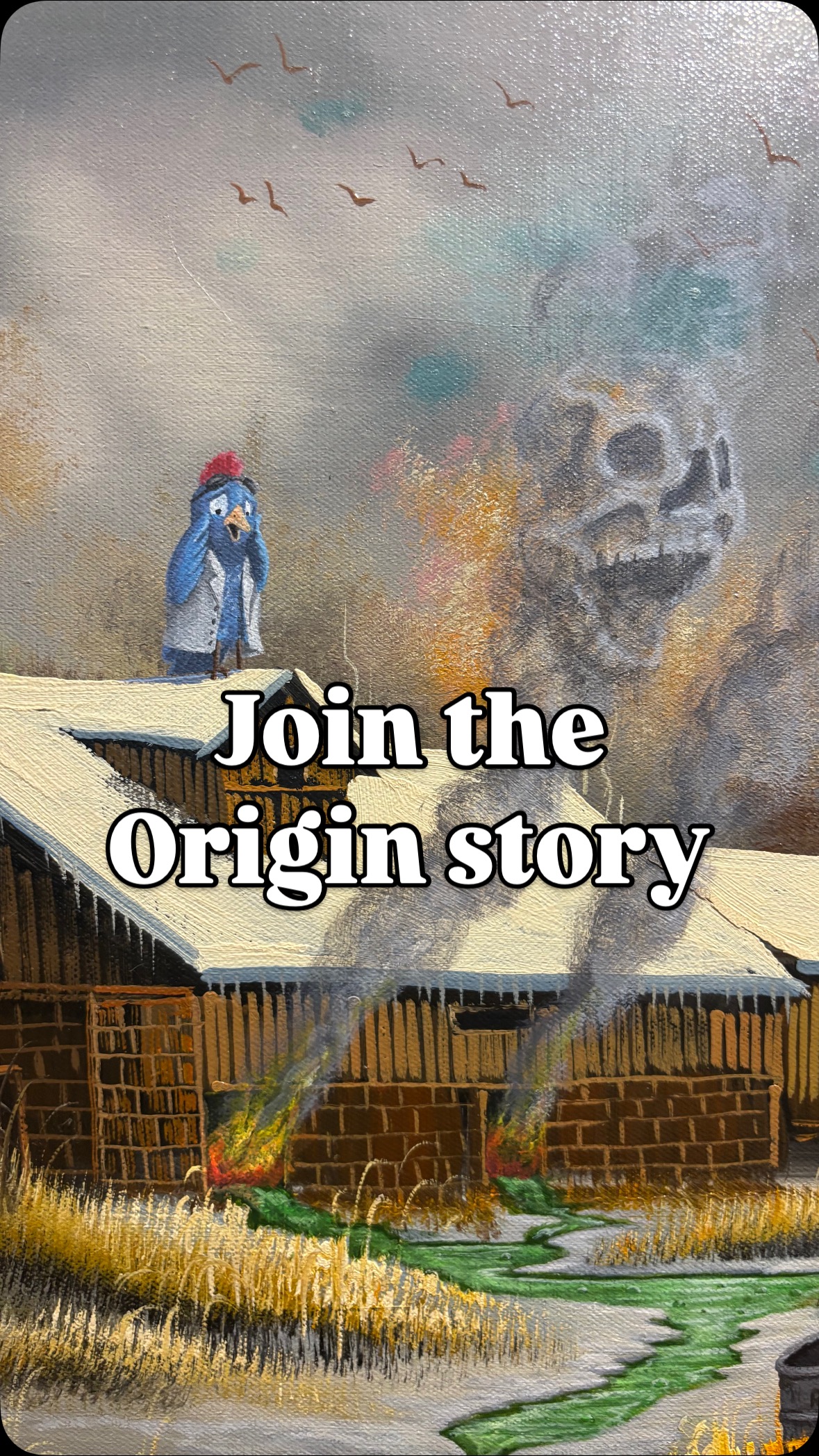 Leave your comments down below of what you think I should add to this piece! This is the origin story to my unofficial collaborations. And the little blue bird scientist is fully responsible. You can pre-order this piece at a discount on my website (link in bio)
•
#thriftstore #upcycle #painting #art #collaboration #crowdsource #thirftstoreart #unofficialcollaboration