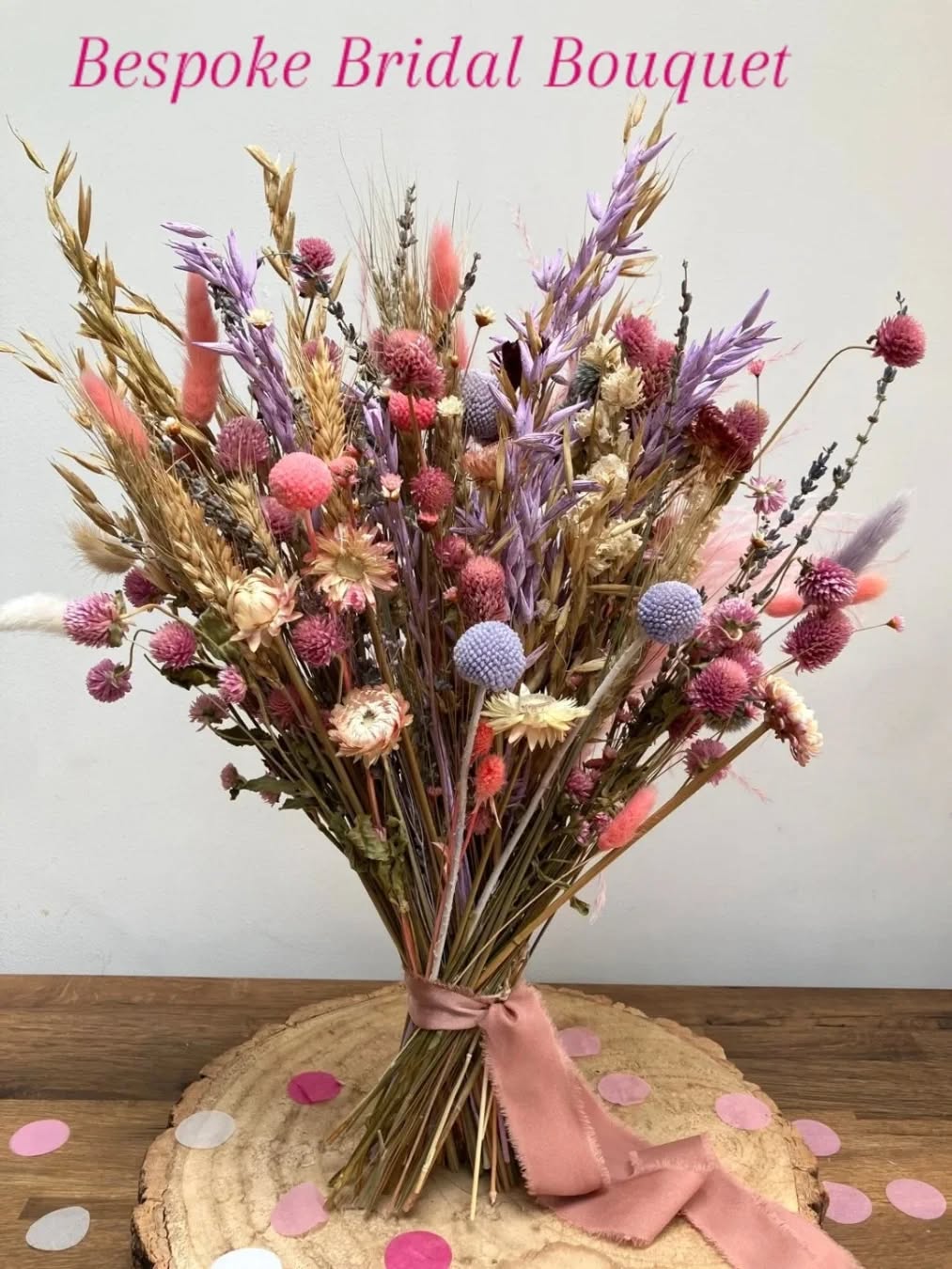 Pretty bespoke bridal bouquet for your special day. 💗💜
#driedflowerwedding
#driedflowerbouquet
#bride2025
#brides2026