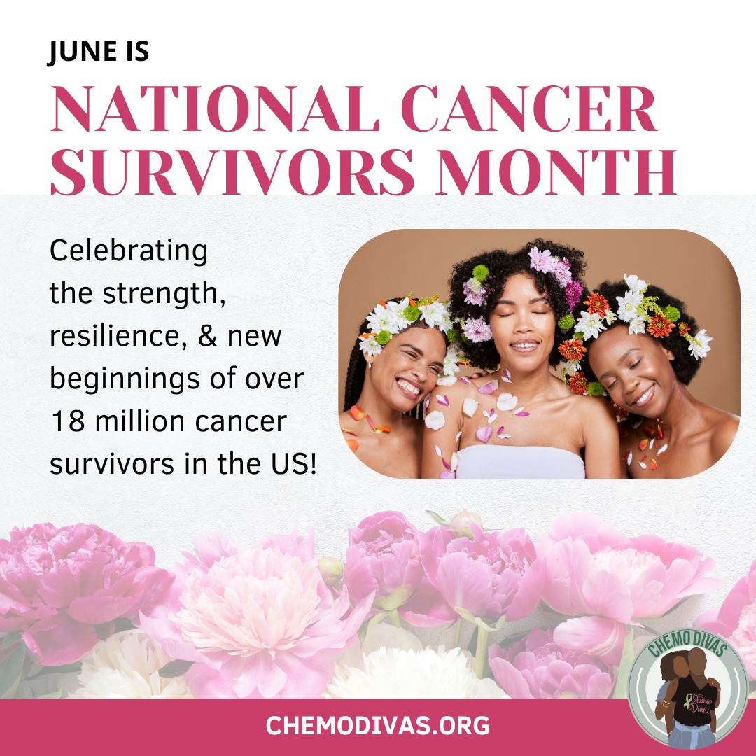 🎗️ Happy New Month, Chemo Divas! 💚
June is Cancer Survivor’s Month, and we’re honoring every woman who has faced cancer with courage, grace, and power.
This month is all about celebrating life after diagnosis, uplifting one another’s stories, and shining a light on the realities — and victories — of survivorship.
✨ Mark your calendar: June 9th is National Cancer Thriver Day — a day to recognize not just surviving cancer, but thriving beyond it.
💬 Whether you’re just beginning, somewhere in between, or long past treatment — you are seen. You are loved. You are a thriver.
📌 This month, here’s what to expect from Chemo Divas:
✔️ Survivor Spotlights
✔️ Mental Health & Prayer Support
✔️ Financial Wellness Tips
✔️ Opportunities to Share Your Journey
Let’s walk into June boldly — for every life touched by cancer and every woman rewriting her story. 💪🏾💚
Drop a 💚 if you’re walking this road with us.
#CancerSurvivorsMonth #NationalCancerThriverDay #ChemoDivas #SupportAndSurvive #FaithOverFear #WomenWithCancer #HealingInCommunity #YouAreNotAlone #ThriveBeyondCancer #CelebrateSurvivorship