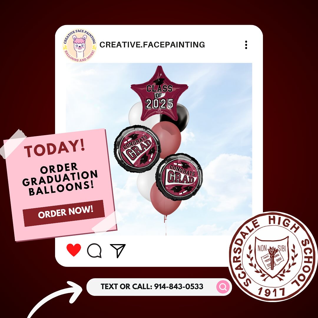 🎓 Class of 2025 — it’s your time to shine! 🎈Celebrate your big moment with our helium balloons or balloon towers, perfect for grads and parties of all kinds. We offer custom balloon decor to make your graduation event unforgettable. Book now while dates last! Text or call to place order. Limited packages left!
📍Serving Westchester County, NY
#ClassOf2025 #GraduationDecor #BalloonSpecial #GradPartyVibes #HeliumBalloons #CustomBalloonDecor #WestchesterEvents #CreativeFacepaintingNY #GradSeason #CelebrateInStyle #BalloonDesigns #GradPartyReady #WestchesterNYBalloonDecor #scarsdalehighschool #whiteplainshighschool #ursulinehighschool