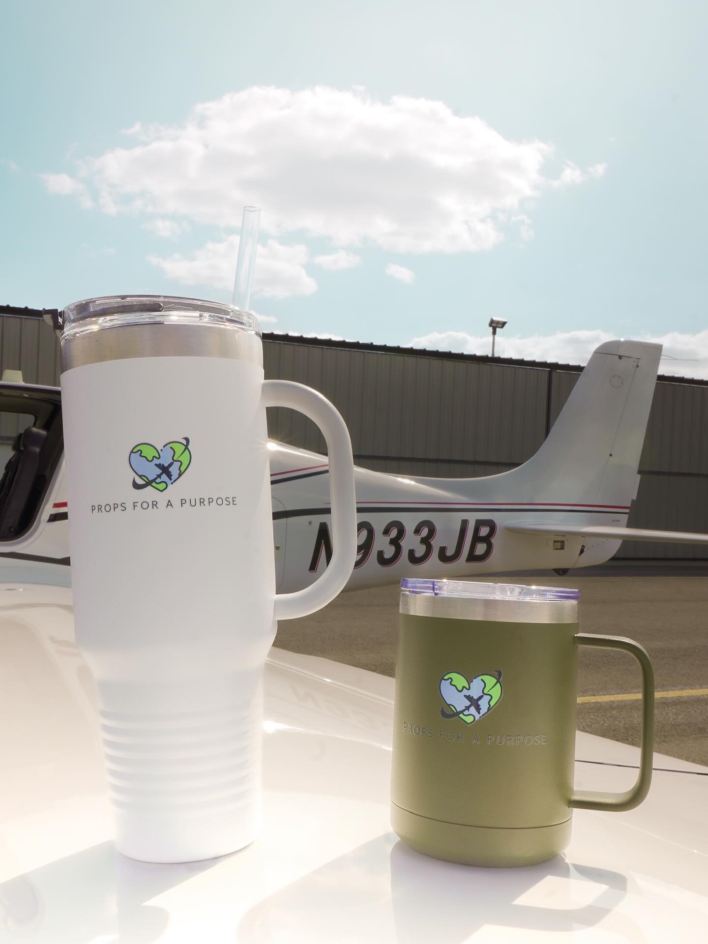 Sip back and cool off for a cause this summer. Our tumblers and coffee mugs are the perfect way to beat the heat while making a difference. Get yours today at the link in our bio! ✈️ 🌎 🤍#soaringtoserve 📸: @rivera__edits