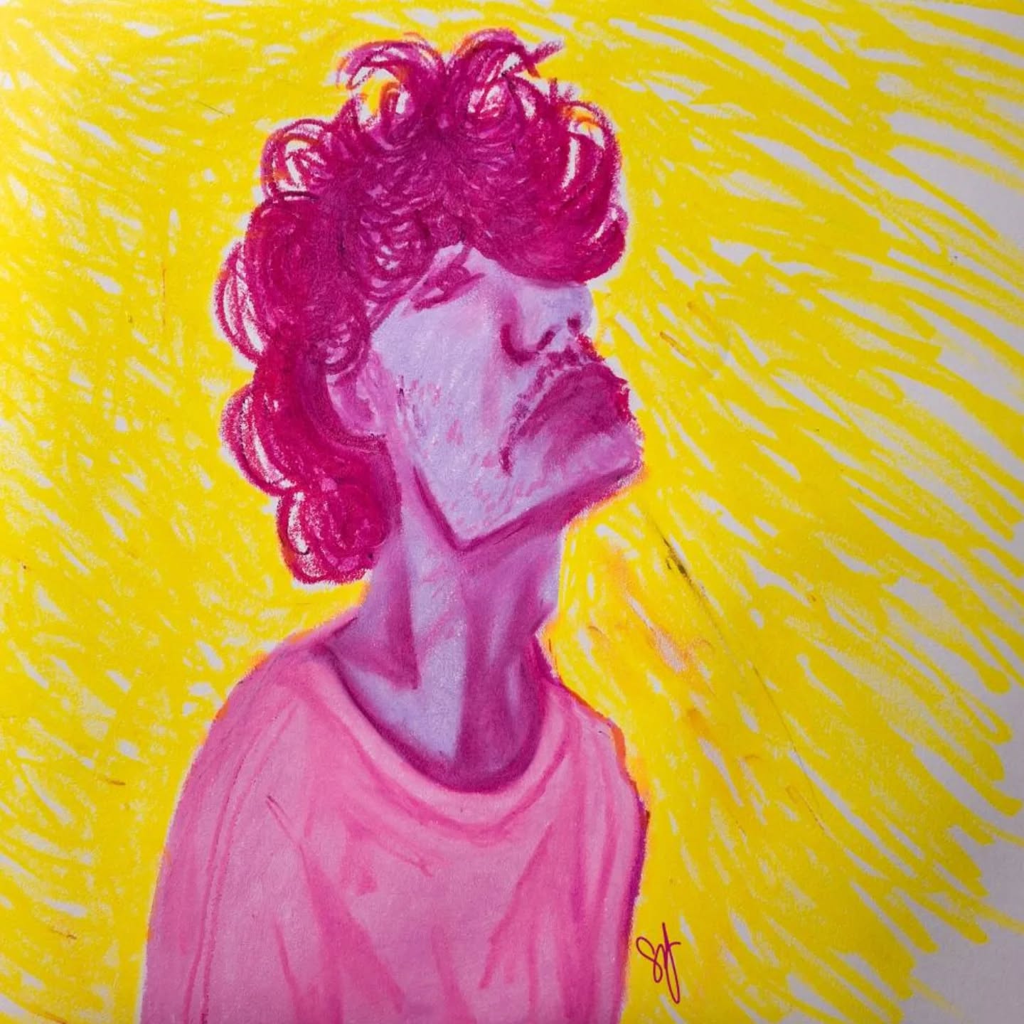 He does not turn.
The yellow behind him burns,
but he lets it shout.
Lets it fill the room
without meeting its gaze.
He listens to something quieter
beneath his ribs.
Something older than language.
Something he never brings to the surface.
This is what it looks like
when softness grows teeth.
When a boy becomes a wall
because no one taught him
how to be held
without disappearing.
And still,
beneath the silence,
his posture sings:
I am still here.
Even if no one ever taught me how to stay.
#OilPastelArt
#ContemporaryPortrait
#ExpressiveArt
#EmotiveArt
#FigurativeArt
#ArtWithEmotion
#ColorAndEmotion
#SketchbookSociety