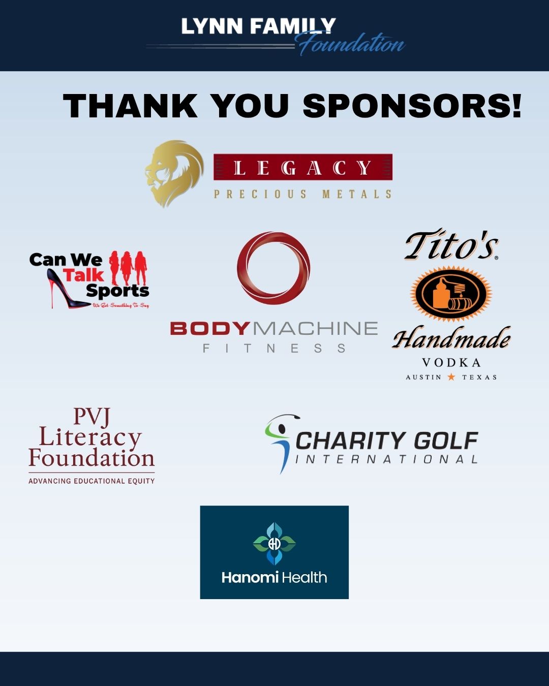 A heartfelt thank you to our incredible sponsors — we truly couldn’t have done it without you! ⛳