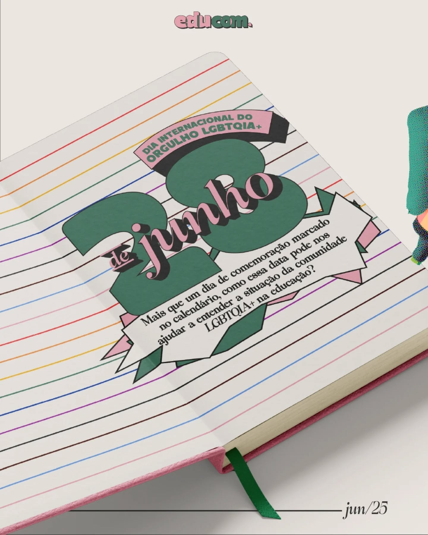 Nesse Dia Internacional do Orgulho LGBTQIA+, além de comemorar, vamos refletir…
#diadoorgulho #educação #sósefazjunto
