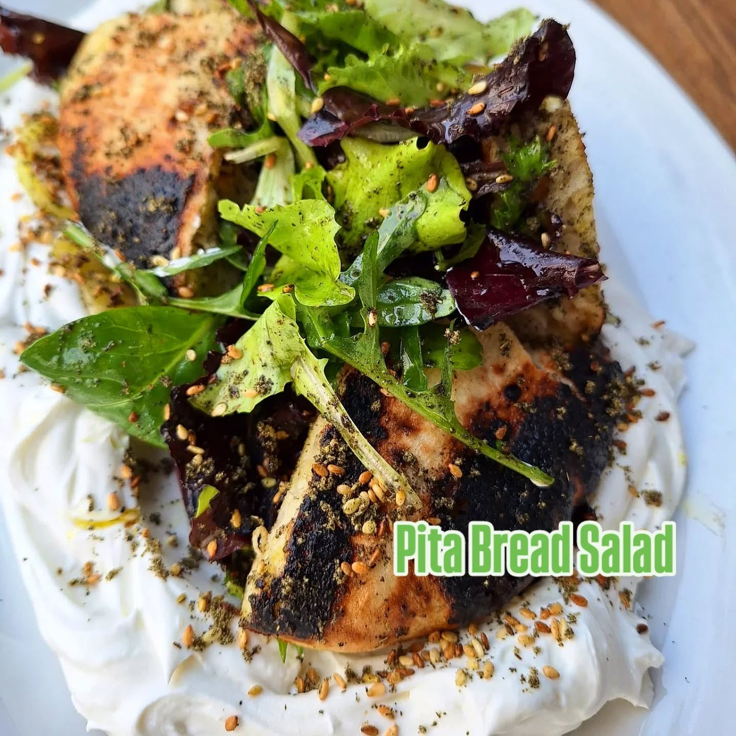 New in our menu- PITA BREAD SALAD 😋
