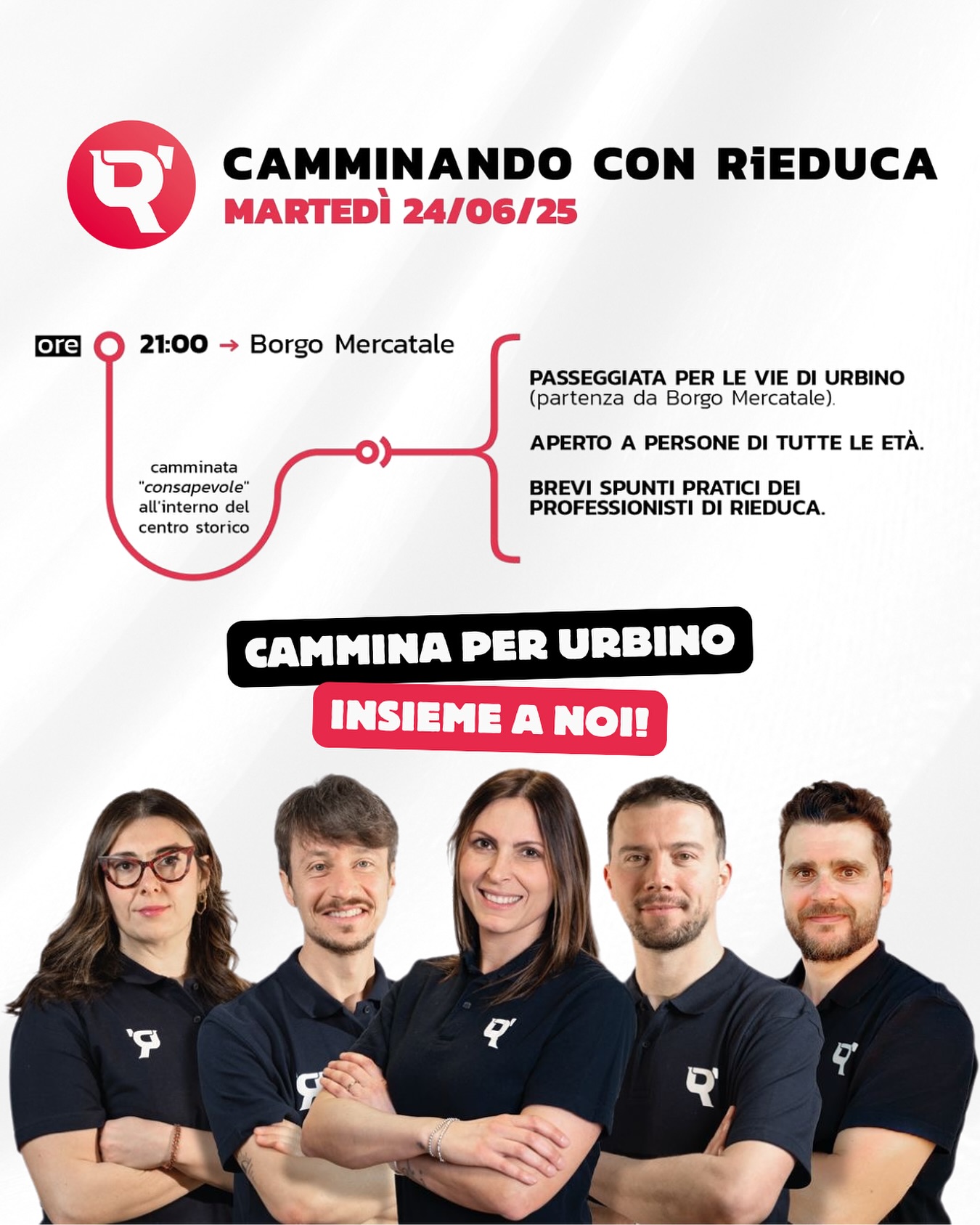 ๐ ๐
๐๐ฌ๐ญ๐๐ ๐ ๐ข๐ ๐๐จ๐ง ๐ง๐จ๐ข ๐ข๐ฅ ๐ฉ๐ซ๐ข๐ฆ๐จ ๐๐ง๐ง๐จ ๐๐ข ๐๐ข๐๐๐ฎ๐๐ ๐ถโโ๏ธโจ
ร giร passato un anno dallโapertura del nostro studio a Urbino. Ora รจ il momento di camminare insieme per festeggiarlo ๐
Come? Con una camminata serale aperta a partecipanti di tutte le etร , tra chiacchiere, sorrisi e voglia di stare insieme, guidati dal nostro staff.โจ
Unโoccasione per celebrare il movimento, la salute e la nostra splendida comunitร .
โจ Porta chi vuoi: amici, famiglia, vicini di casaโฆ piรน siamo, meglio รจ!
๐
Martedรฌ 24 giugno
โจ๐ Ore 21:00
โจ๐ Partenza da Borgo Mercatale, Urbino
๐ info: 379.2298557
๐ฒ Condividi lโevento, metti le scarpe comode e unisciti a noi!
๐โ๐๐ฏ๐๐ง๐ญ๐จ รจ ๐ ๐ซ๐๐ญ๐ฎ๐ข๐ญ๐จ ๐ ๐๐ฉ๐๐ซ๐ญ๐จ ๐ ๐ญ๐ฎ๐ญ๐ญ๐ข ๐ ๐ญ๐ฎ๐ญ๐ญ๐!
#walking #urbino #unesco #camminata #salute #movimento #benessere #anniversario #sport #studiorieduca #cura #sport