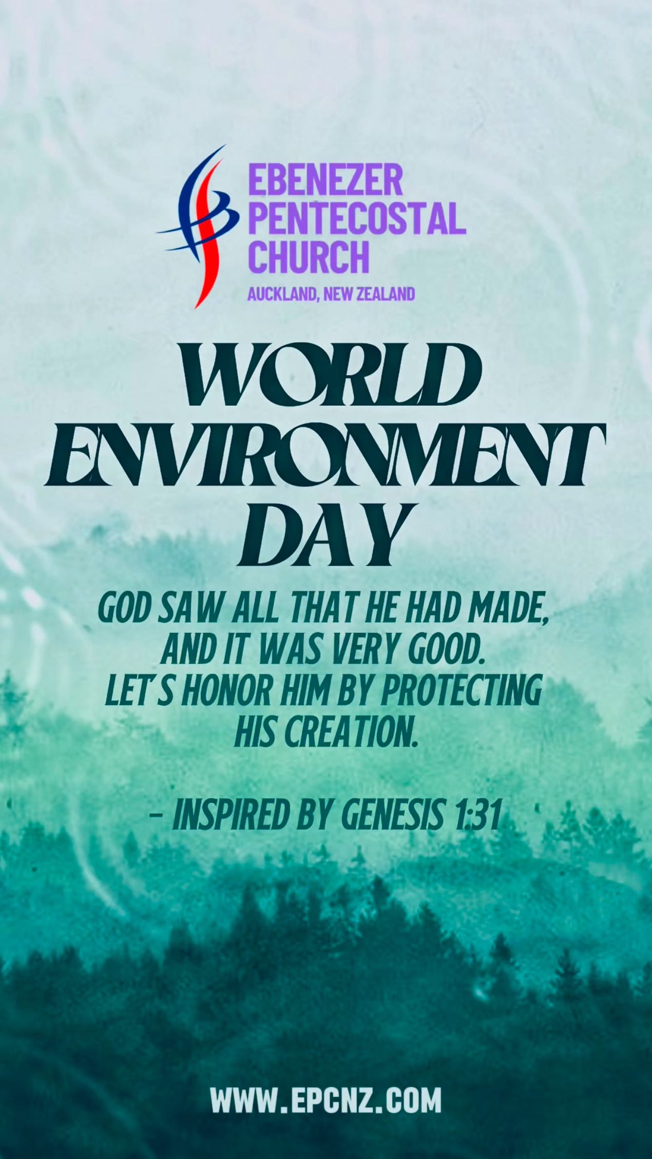 🌿 “God saw all that He had made, and it was very good.”🌎✨ Let’s honor Him by protecting His creation. Every small action counts—let’s nurture, restore, and cherish the world around us.
🌍 Inspired by Genesis 1:31 | World Environment Day🌿
#worldenvironmentday #honorhiscreation #protectourplanet #godscreations