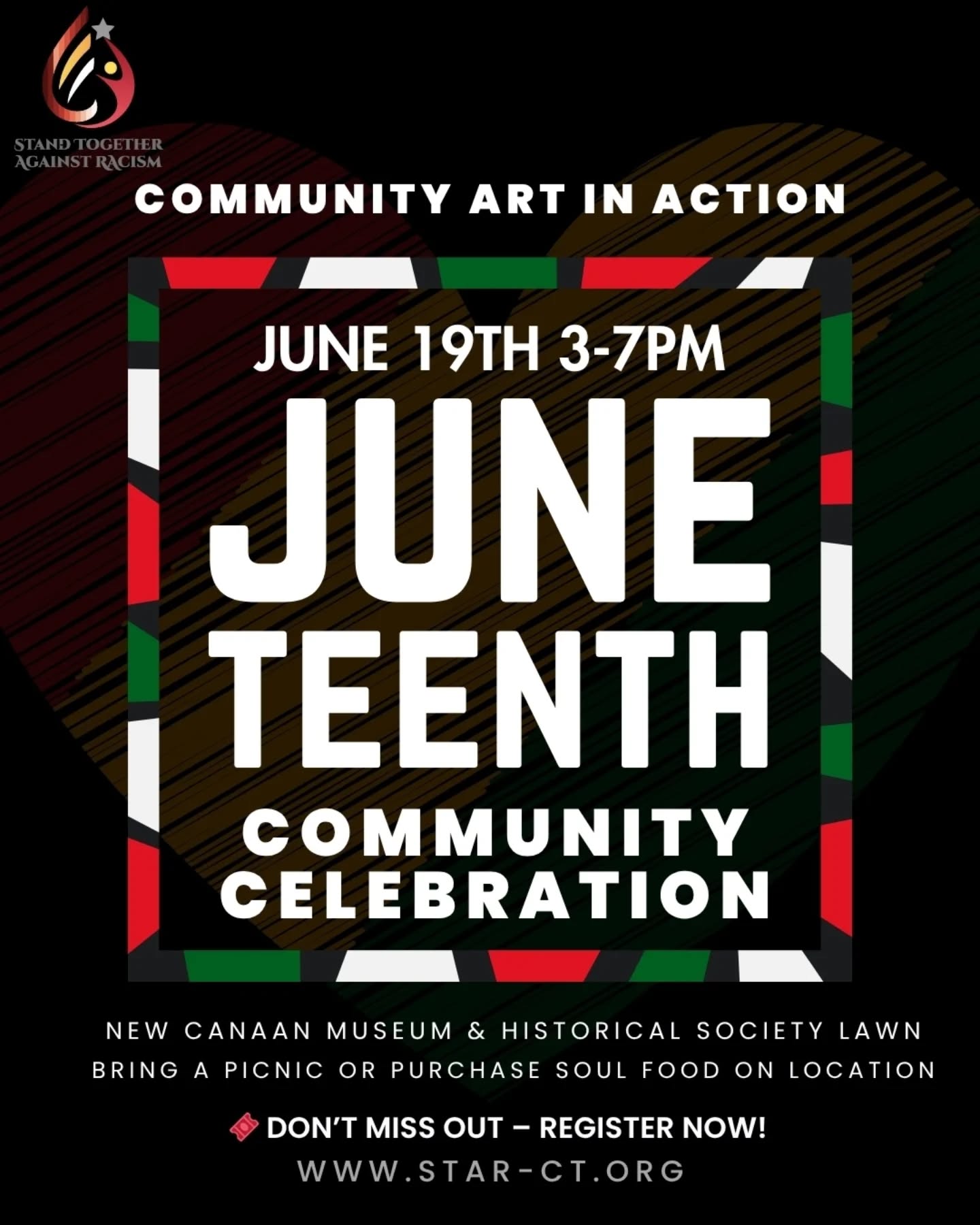 🎨 Community Art in Action!
Join us on June 19th from 3–7 PM for S.T.A.R.’s 4th Annual Juneteenth Community Celebration — featuring muralist and graphic designer Laren Clayton, bringing art to life right on the lawn!
✨ Live Music by The Misfits
🍗 Soul & Caribbean Food Trucks
🎨 Collaborative Community Art
📍 New Canaan Museum & Historical Society
🎟️ Free event — registration required!
👉 Tap here to RSVP now:
https://docs.google.com/forms/d/1LsSuxuplvq9-3-ywukimbrY1878RgHE_KJTh94e34pU/viewform?edit_requested=true
#Juneteenth2025 #JuneteenthCelebration #NewCanaanCT #CommunityArt #LiveMusic #FreedomDay #SupportBlackArtists #LarenClayton #TheMisfitsBand #CelebrateFreedom #STARJuneteenth #FreeEvent #SoulFoodVibes