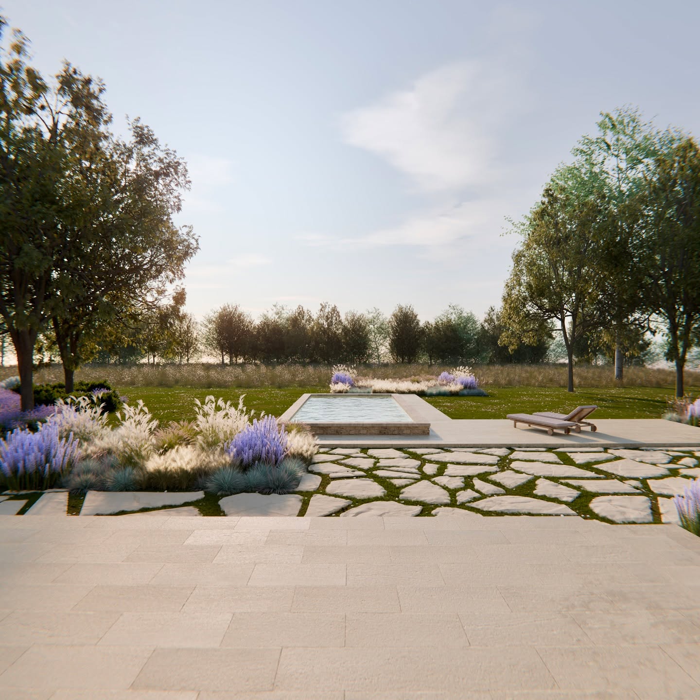 Suite du projet sur la commune d'Eyguières, intégration de massifs paysagers aux formes rectangulaires. La palette végétale, composée principalement de graminées, apporte une touche de légèreté et une allure sauvage, contrastant avec les lignes directes et franches qui délimitent les espaces.
Ce choix paysager est également motivé par le désir de créer un lien avec l'environnement existant, notamment le champ qui apparaît au troisième plan.
Architecture / Paysage / Visualisation 3D : @studiodac_
#architecturelovers #studiodac #studiodacarchitecture#studiodacpaysage #blender3d #southoffrance #provence #3d#architecturedesign #provencestyle #alpilles #landscape#landscapelovers #swimmingpools