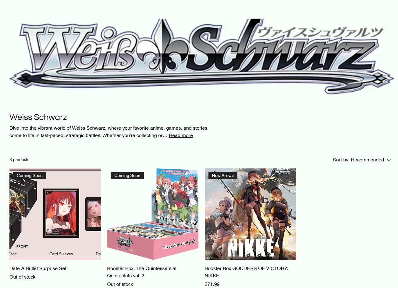 Good Pokemorning, and happy Weiss Wednesday! we've officially launched a Weiss category in our store, more products coming shortly!
.
.
.
.
.
#pokemorning #weiss #weiß #weissschwarz #weissschwarztcg #nikke #tradingcards #tradingcardgame