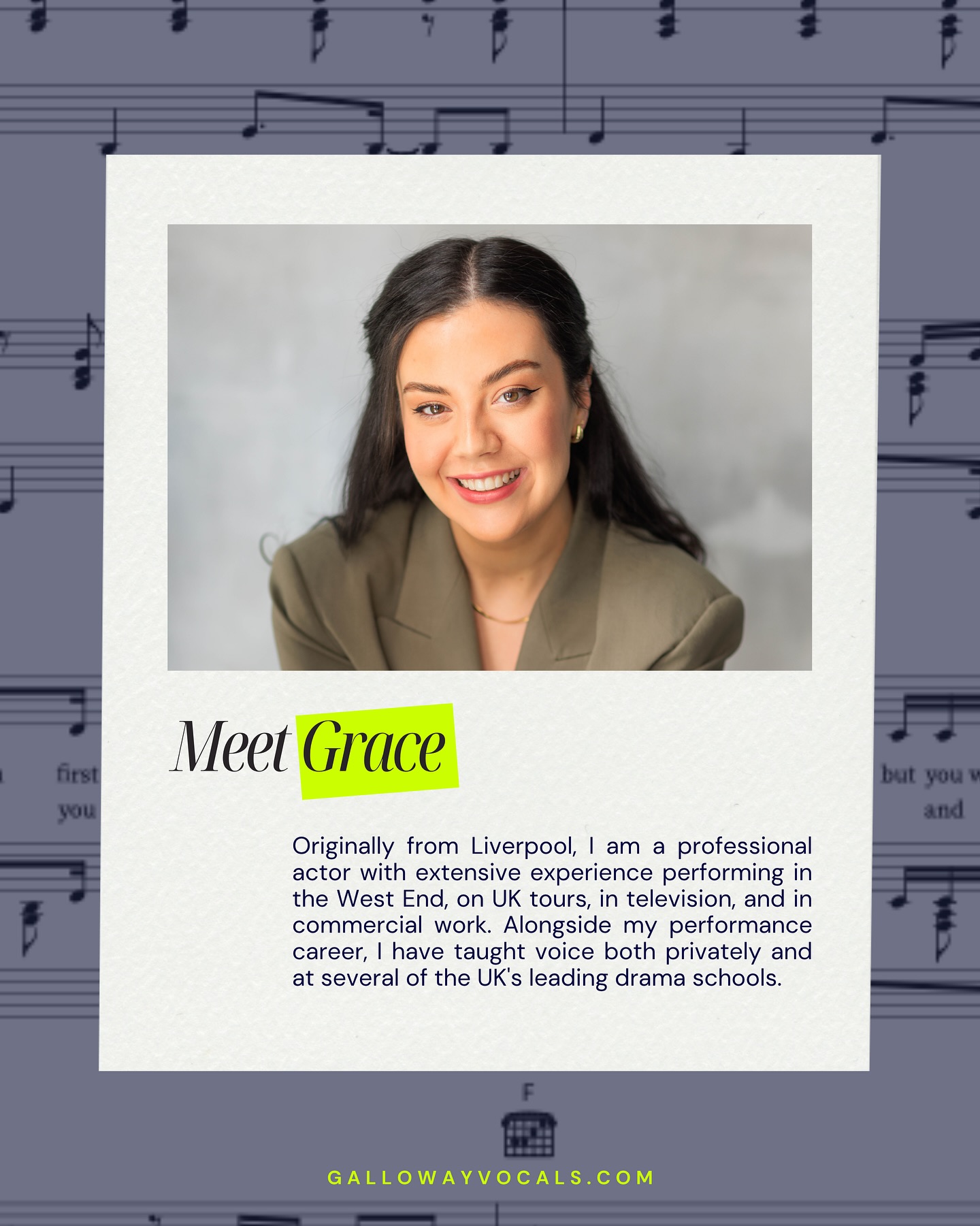 Interested in working with me? Head to gallowayvocals.com (link in bio) to book or send me a DM for more information