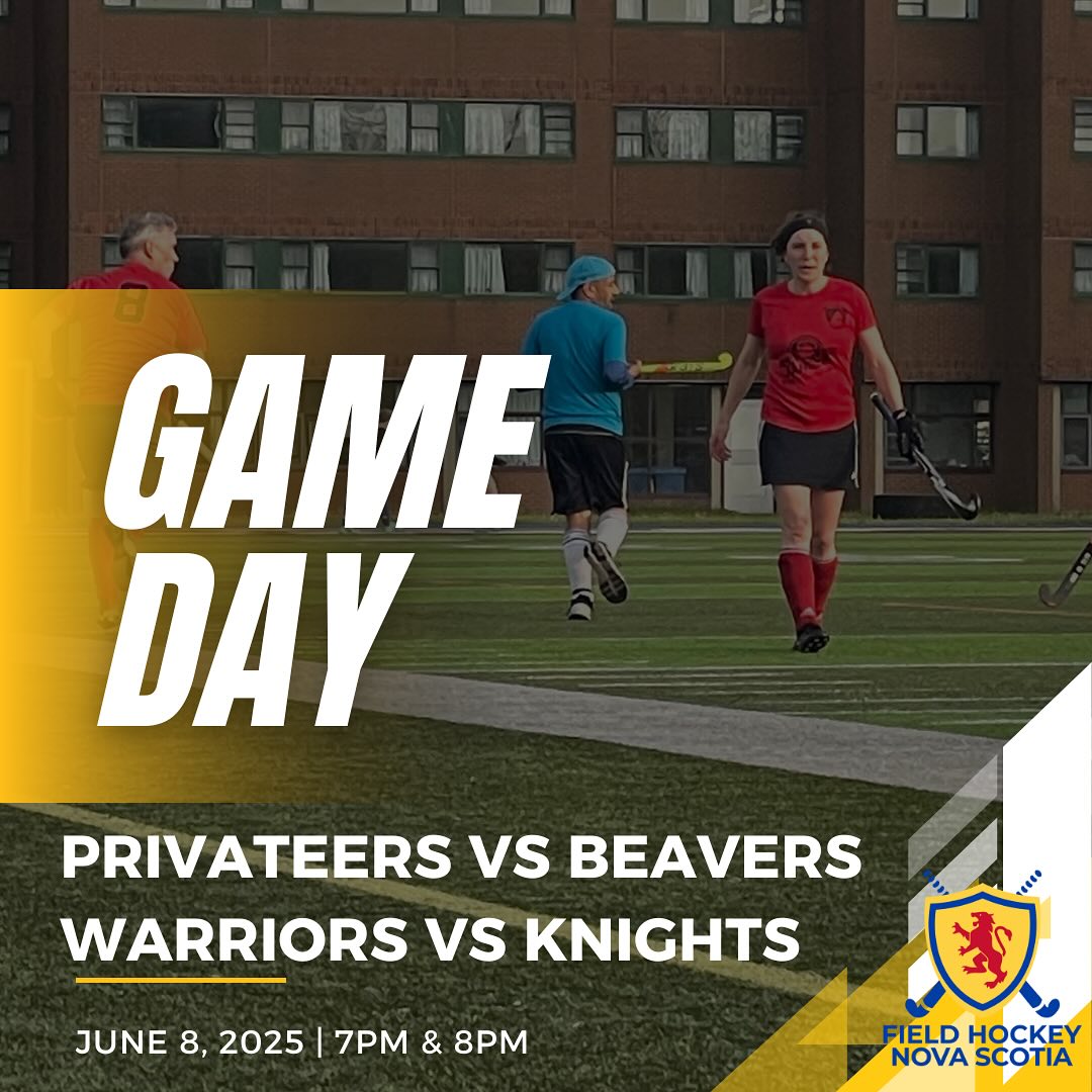 A sunny field hockey Sunday?! 😎☀️🏑
Privateers 🏴☠️ take on the Beavers 🦫 at 7pm followed by Warriors 🦁 vs Knights 🏰 at 8pm