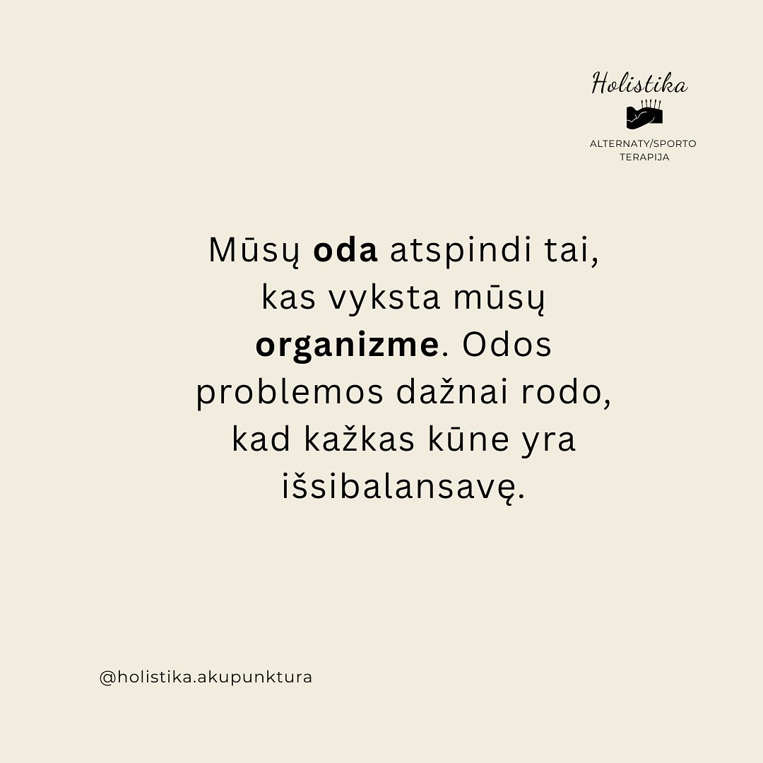 Aknė, bėrimai, sausumas ar net prakaitavimas nėra tik paviršinės problemos. Tai ženklai, kad organizmui kažko trūksta arba vyksta vidiniai disbalansai, ypač susiję su virškinimu ar hormonais.
✨ Holistika taiko visapusišką požiūrį į sveikatos disbalansų sprendimą.
Spręsdami priežastis, o ne pasekmes, aktyvuojame natūralius gijimo procesus – ir tada oda ima spindėti iš vidaus. 🌸
📌 Rinkis kelią, kuris veda į tikrą sveikatą – ne tik gražią odą.