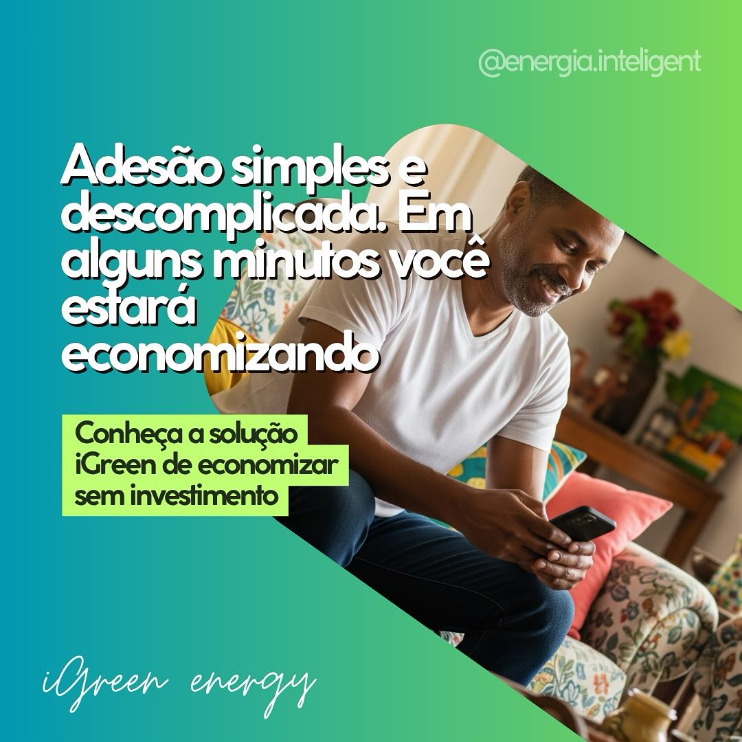 Você pode economizar até 15% na conta de luz com a solução da iGreen. Basta fazer a adesão GRÁTIS! Sem equipamentos, sem investimento, sem obras, só com o cadastro da conta. 🔋
E ainda ganha acesso ao melhor clube de descontos do Brasil, válido em mais de 60.000 estabelecimentos e principais marcas! 🤑
Entre no site da Bio e saiba mais ☀️
#desconto #energiasolar #conta #luz #economia #economizar #clubededesconto #igreen #energy #descobrir #viral #energiarenovável #energialimpa